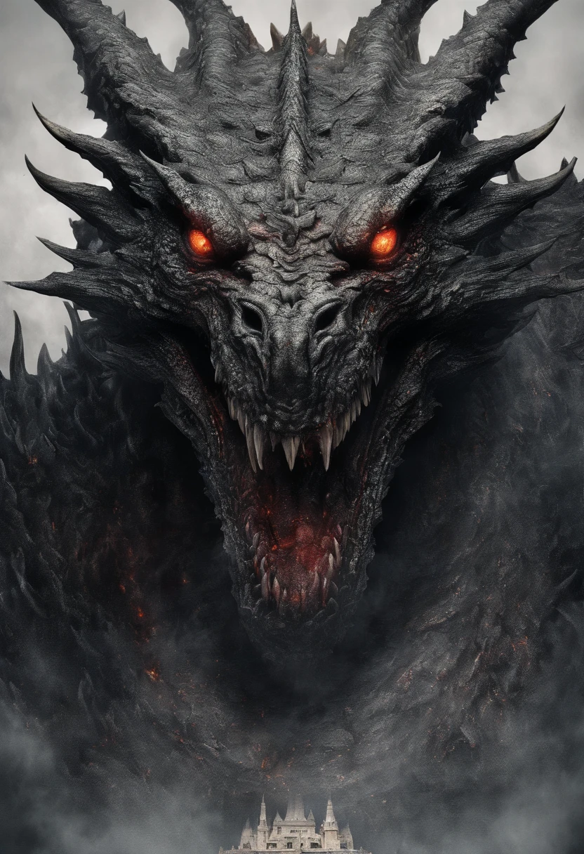 (Dragon celestial dorado) con (ojos penetrantes de color rojo),primer plano soltando (fuego de sangre) por la nariz,escamas bulumetricas,alta calidad,8k,muchos detalles,paticulas de fuego,alas,4patas,garraz manchadas,oro,peligro,fuego,dientes filosos,dragon gigante,colosal,amenazante,imponente,escamas azules