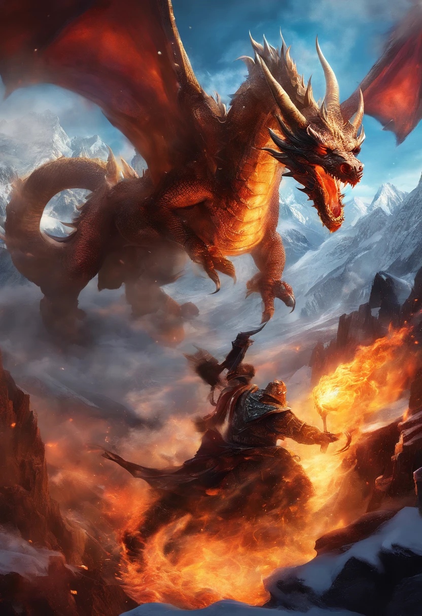 Bard vs Smaug, the Hoobit, the battle of the 5 armies, a giant dragon --auto --s2