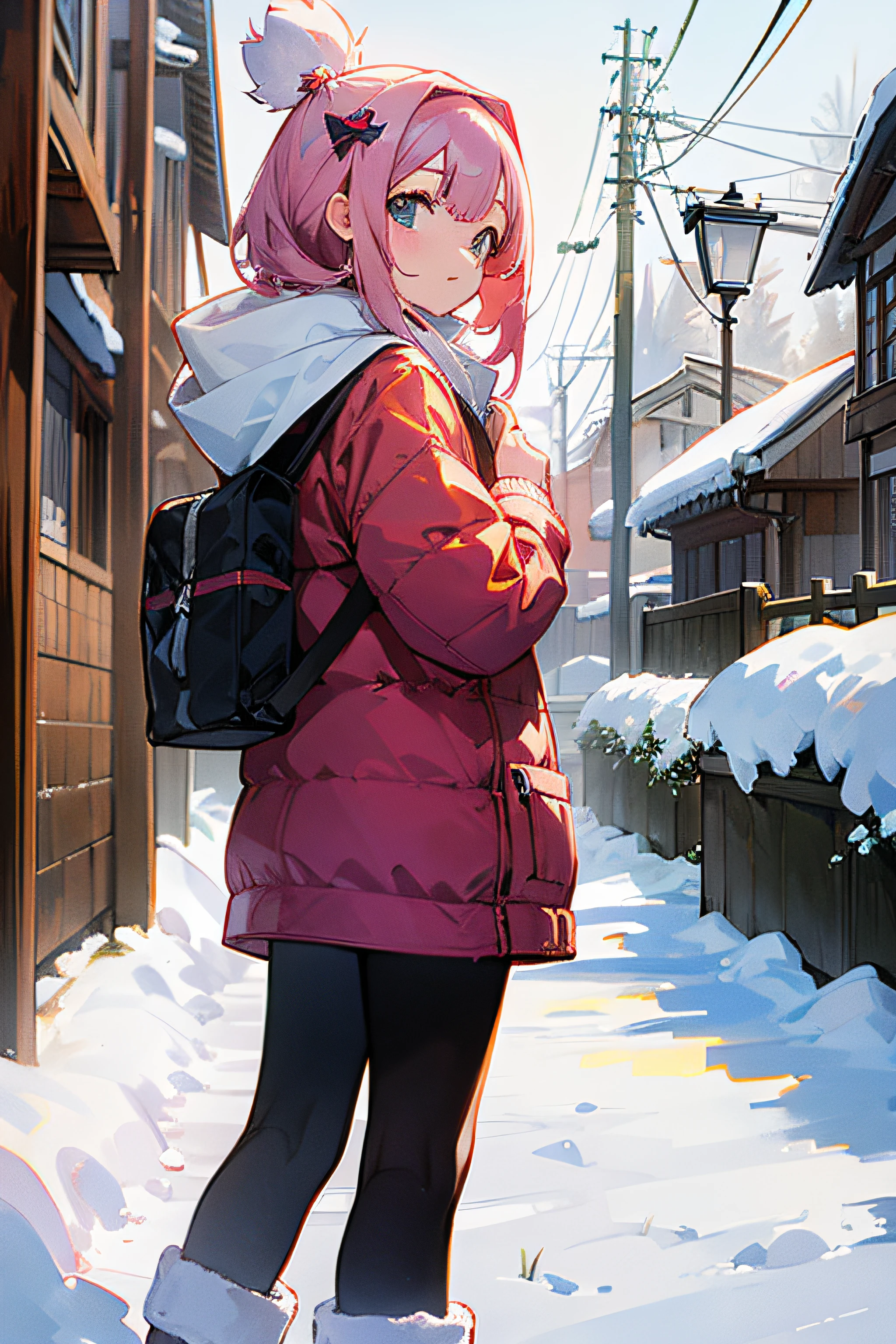 Best Quality, 超A high resolution, (masutepiece: 1.4), Winters, Snow, Girl