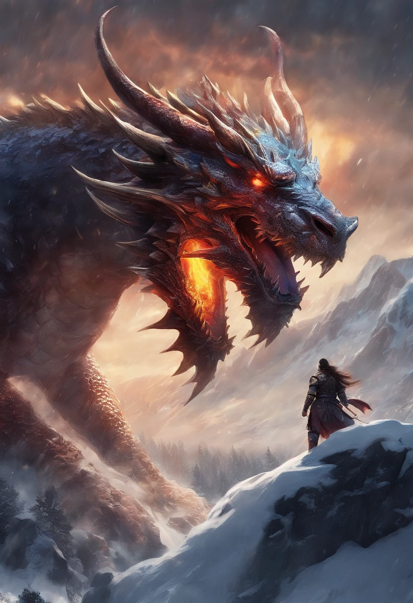 A snowy mountain, A dragon, Una guerra
(La mejor calidad,4k,8k,Altas Resoluciones,Obra maestra:1.2),Ultra detallado,(realista,fotorrealista,fotorrealista:1.37),HDR,UHD,Studio lighting,Pintura ultrafina,foco nítido,physically based representation,extreme detail description,profesional,vivid colors,Bokeh,Paisajes,horror
Etiquetas:
Snowy mountain, Dragon, ERA, Intensa batalla, Flying Dragon, paisaje nevado, Soldados luchando, Fierce confrontation, peligro, epic scene, Guerreros, miedo, criatura poderosa, Hielo y nieve, Humo y fuego, Luchando por la supervivencia, Helada, Majestic Dragon, epic war scene, Adrenalina, mystical dragon, aliento helado, Guerreros decididos, Batalla heroica, Magical atmosphere, Dramatic lighting, Campo de batalla congelado, chaotic fight, Lucha con espadas, Brave heroes, Conquista y protege, stunning images, oscuro e intenso, Inmenso poder, Gritos de batalla, Mythical world