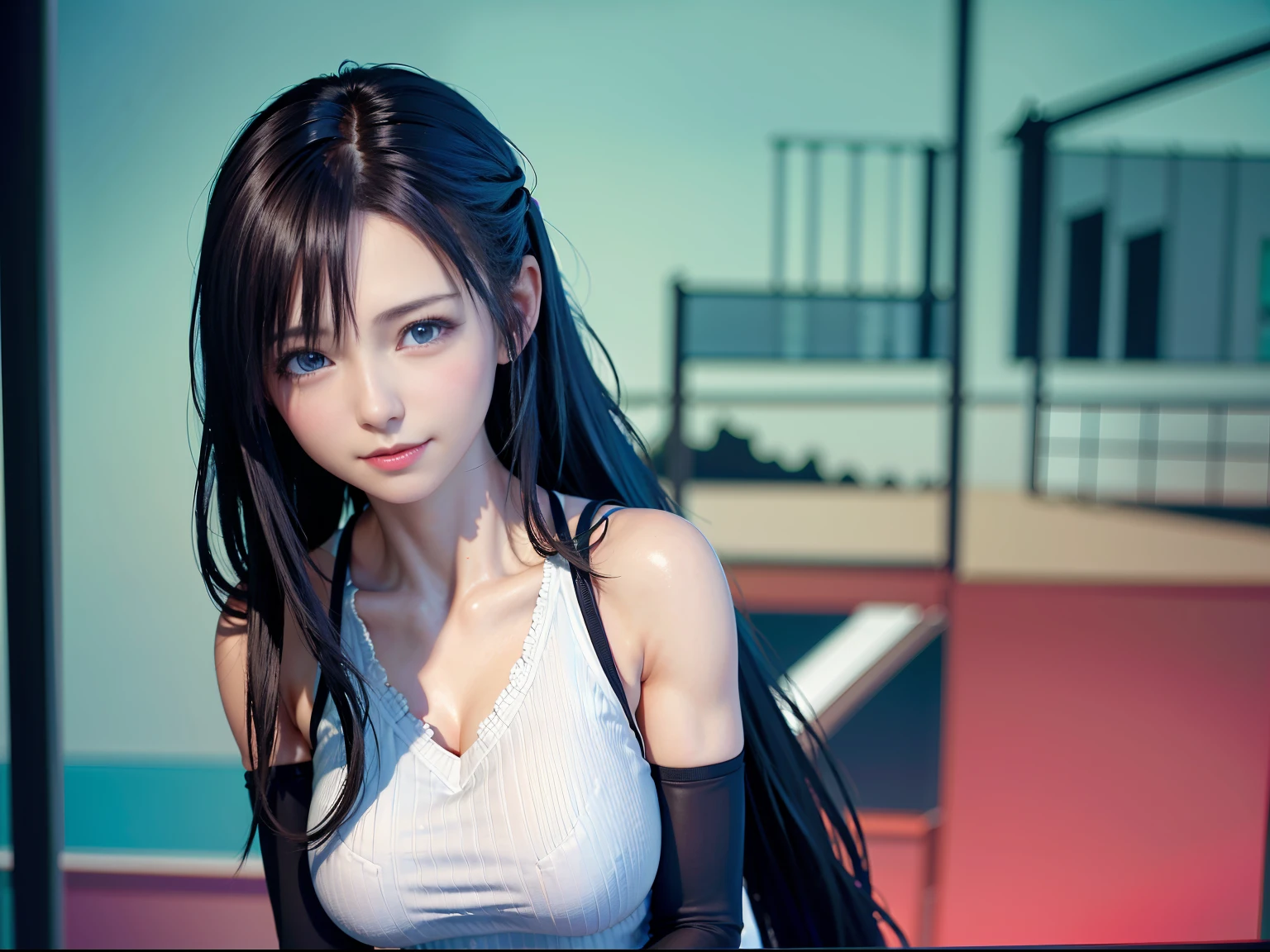 (8k, RAW photo, best quality, masterpiece:1.2), (realistic, photo-realistic:1.37),1 girl,cute, light smile,blue eyes, (solo),detailed faceponytail, dramatic angle,
,office,looking at viewer,pov,cyberpunk,