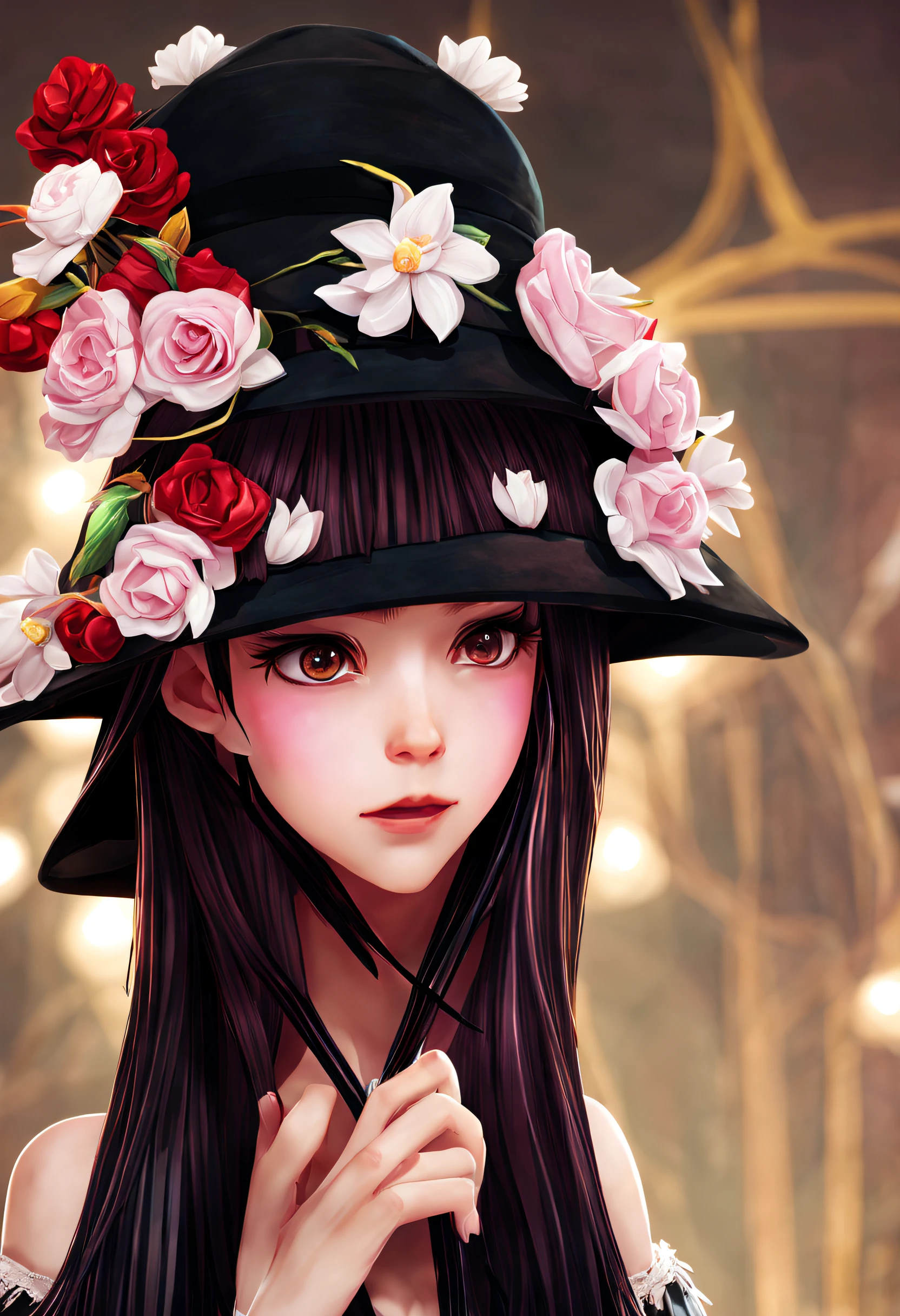 face, closeup, closeup shot, shiny hair, shiny clothes, shiny, extremely detailed eyes, extreme details, realistic, cinematic, detailed, masterpiece, 4k, 8k, , PunkAI,, FantasyAI_Burple,, indoors, hu tao (genshin impact), genshin impact, hat, symbol-shaped pupils, red eyes, brown hair, star-shaped pupils, flower-shaped pupils, bangs, black nails, black headwear