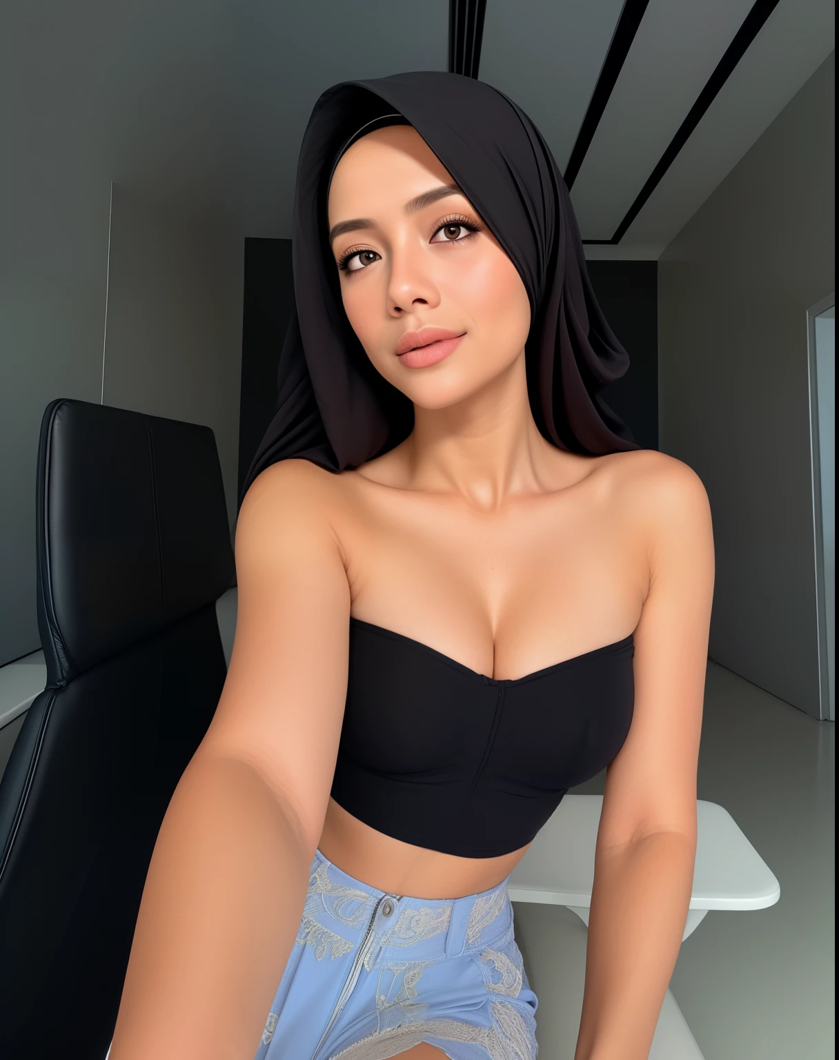 malay girl wearing hijab, beautifull hand, perfect hand, realistic hand, malay girl wearing hijab, 48 Years Old beautiful woman. ((lace bra and panties)),(bigger boobs),((look down at the camera and open mounth closed eyes))., Emphasize ass, biggerchest, big Nipple, de pele branca, bigger breasts thin waist, mexico-style street, Hyper-Realism, Cinematic lighting, depth of fields, From below, vanishing point, F/2.8, Anatomically correct, Textured skin, Super Detail, awardwinning, Best Quality, hight resolution, wearing pastel blue underwear, bra and panties only, hospital ward background, spread leg open, RAW photo, best quality, masterpiece, high detail RAW color photo, malay girl, professional photograph, (realistic, photorealistic:1.37), (high detailed skin:1.2), high resolution, beautiful detailed eyes, dramatic lighting, cinematic lighting, back light, professional lighting, detailed skin texture, insane details, intricate details, accent lighting, soft volumetric light, bokeh, (dramatic light:1.2), (neutral colors:1.3), cross process,