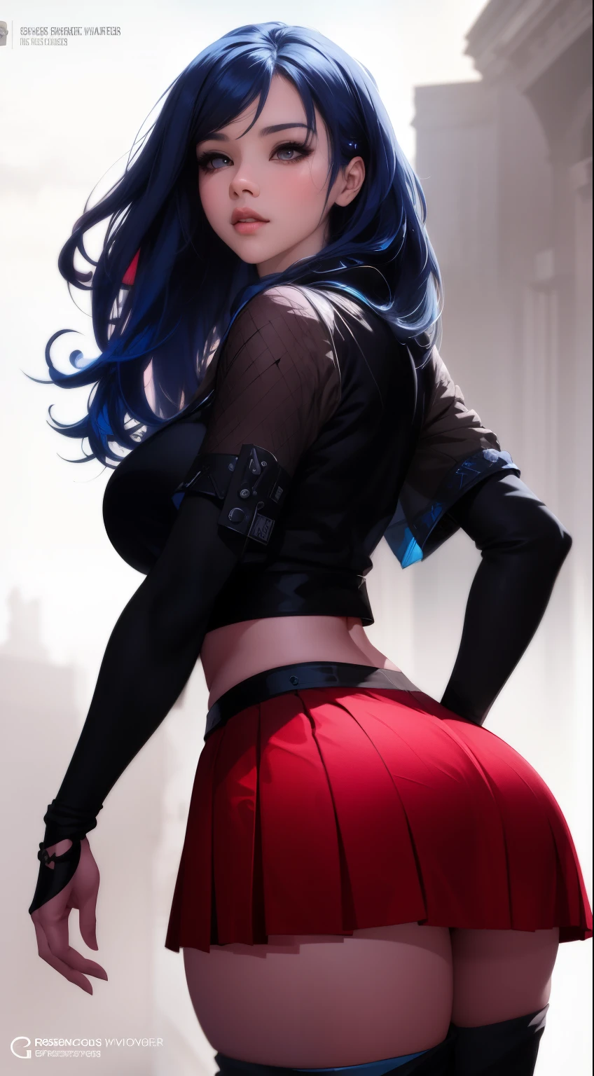 a close up of a person with a very big ass in a short skirt, extremely detailed artgerm, 8k high quality detailed art, guweiz on artstation pixiv, trending on artstation pixiv, guweiz on pixiv artstation, pixiv 3dcg, wlop rossdraws, by Shitao, rossdraws 2. 5