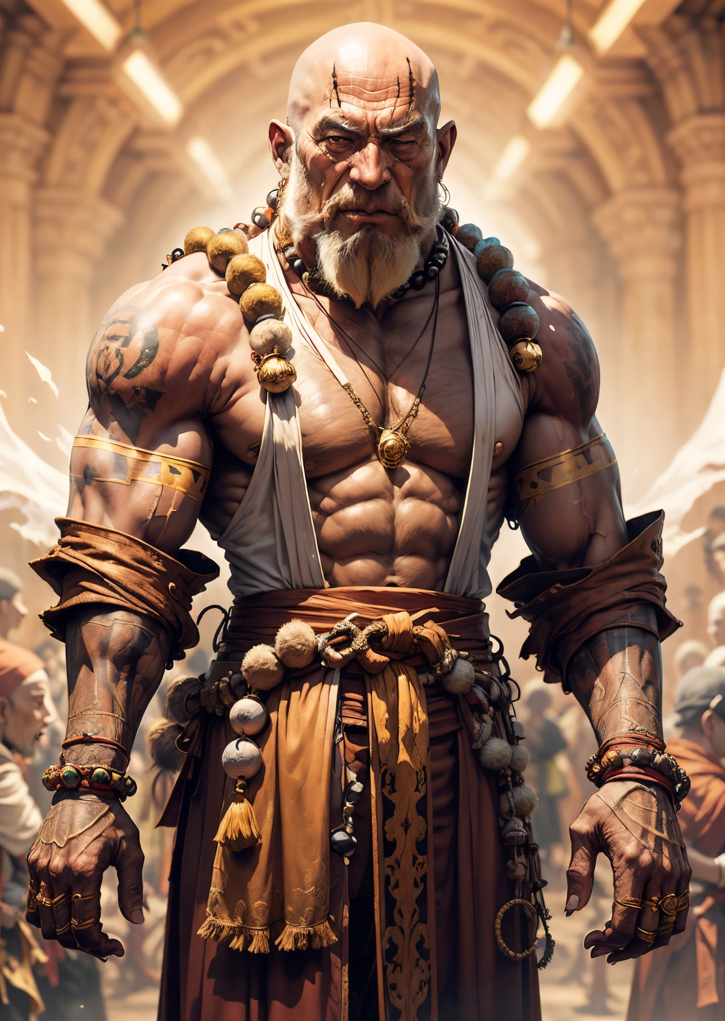 ATLAS CARRYING DIFFERENT CELL PHONES ON HIS SHOULDERS TO REPAIR