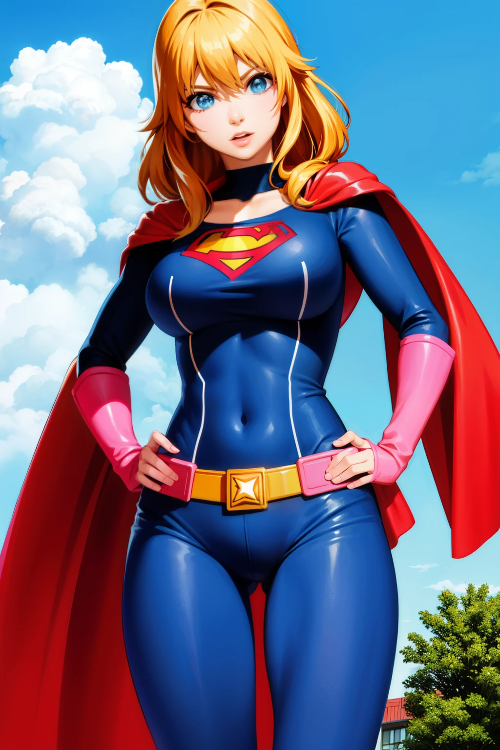 Cute girl , superhero , Superhero girl , Tight fitting clothes