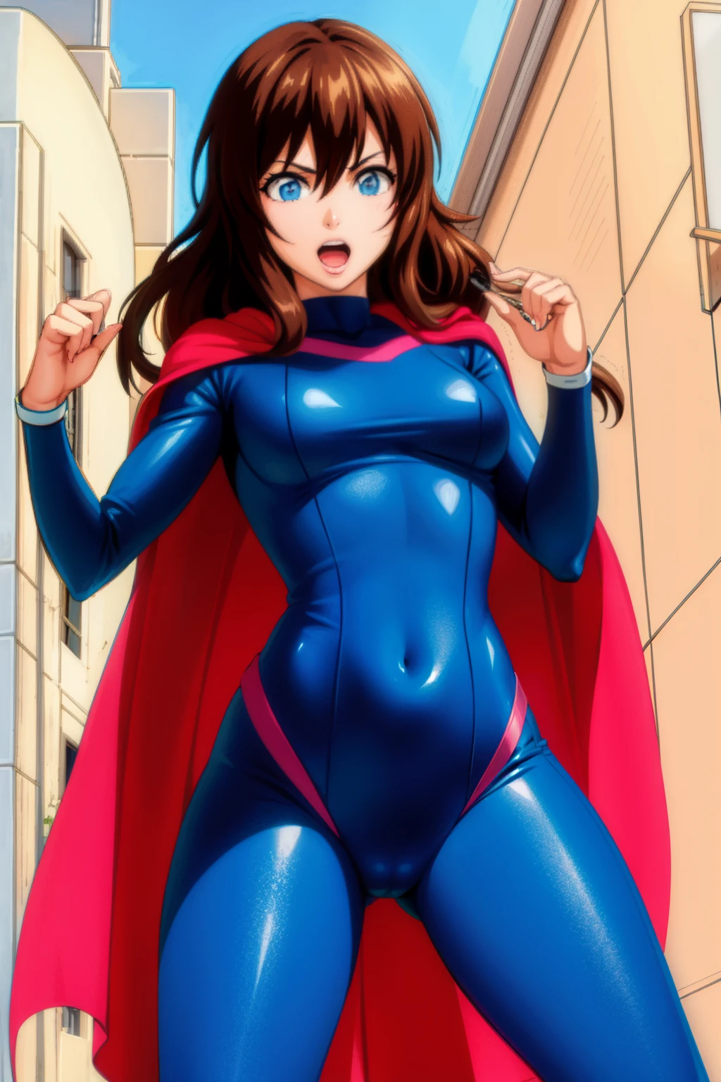 Cute girl , superhero , Superhero girl , Tight fitting clothes