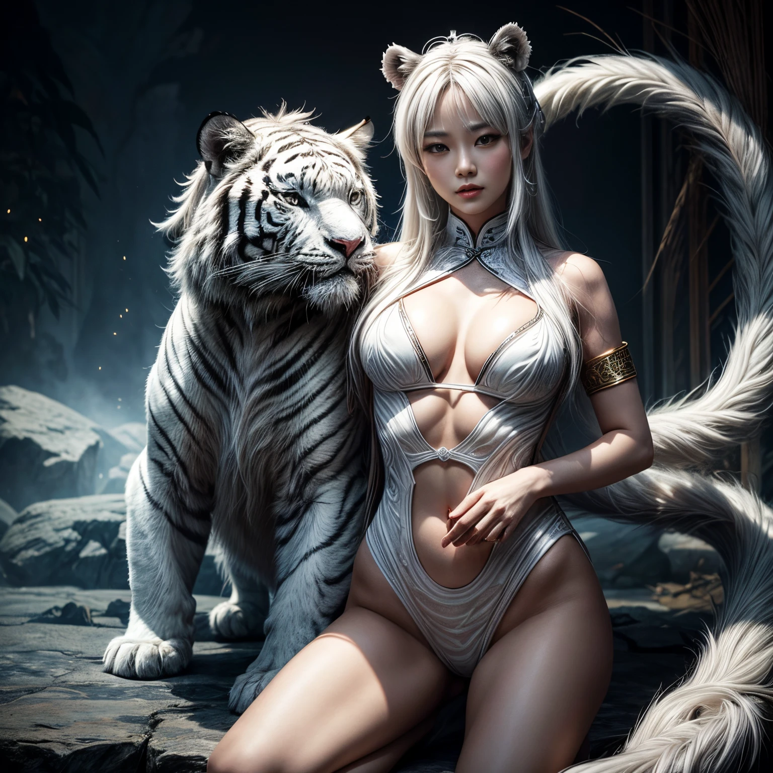 Chinese legend, the White Tiger of the West and goddess