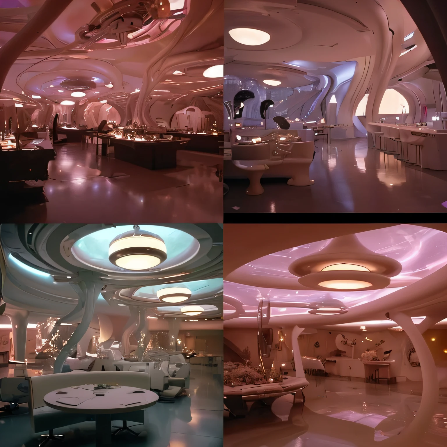 clear insight,Floor with lights,Plus alien ornaments