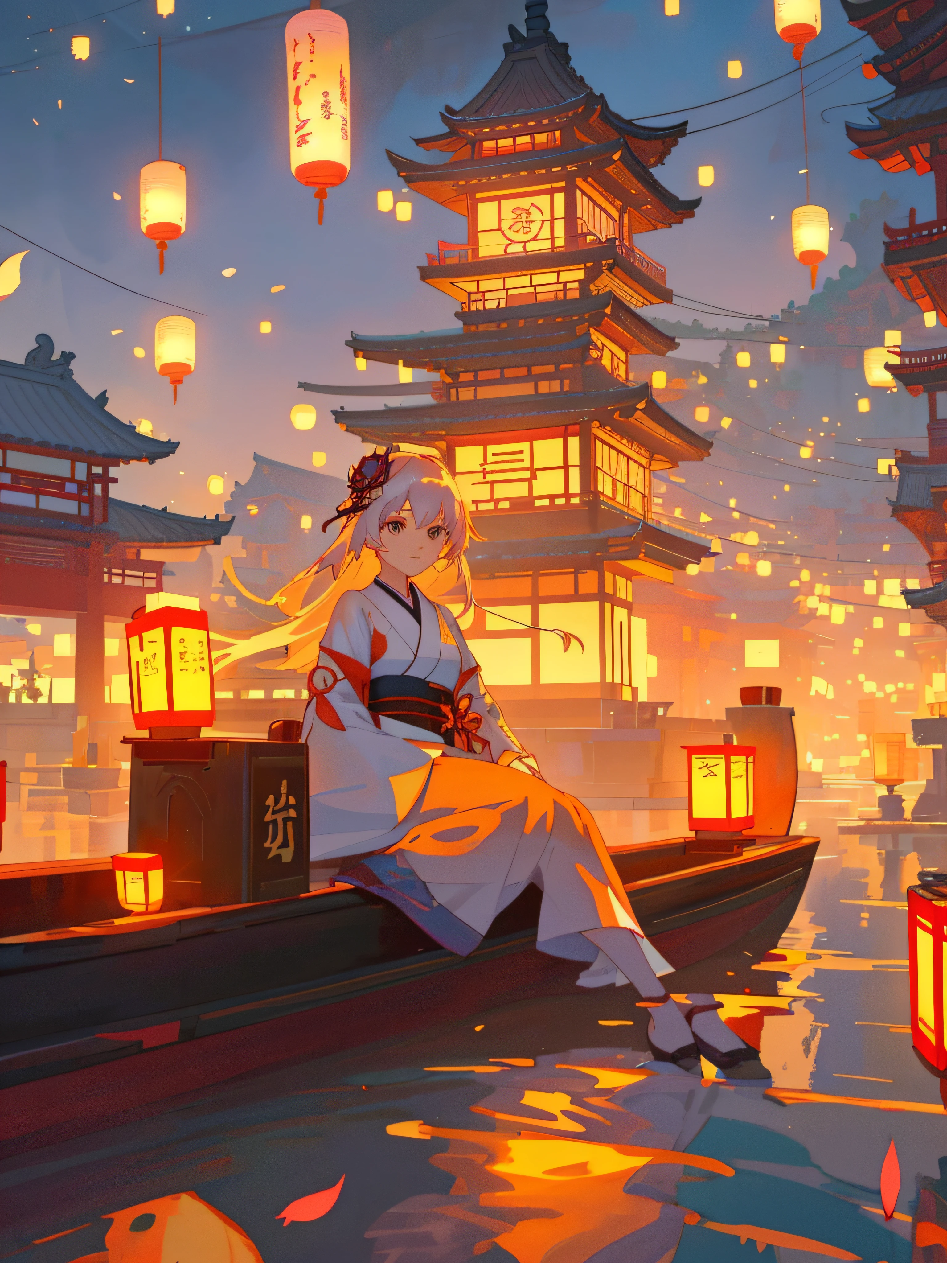 Anime girl sitting on a boat in the water，Lanterns are floating everywhere, Anime beautiful peaceful scene, Japan Art Style, ross tran. scenery background, beautiful anime scenes, author：heroes, the first god, Anime art wallpaper 4k, Anime art wallpaper 4k, Japanese anime fantasy illustration, beautiful anime artwork, Anime art wallpaper 8 K, anime backgrounds, Anime fantasy artwork featuring a woman on a boat，Lanterns float in the water, onmyoji detailed art, Guviz-style artwork, Pixiv Contest Winner, Artgerm and Atey Ghailan, Guys, onmyoji, rossdraws global illumination, guweiz on pixiv artstation, Popular topics on artstation pixiv, guweiz a painting of a woman sitting on a pier holding a lantern, girl under lantern, author：heroes, Alphonse Mucha and Rose Drews, Anime beautiful peaceful scene, guweiz, beautiful anime art, beautiful anime artwork, ross tran. scenery background, Guviz-style artwork, beautiful anime scenes, Japanese anime fantasy illustration, The light emits a warm glow，Lanterns floating around, Anime beautiful peaceful scene, Japan Art Style, ross tran. scenery background, beautiful anime scenes, author：heroes, the first god, Anime art wallpaper 4k, Anime art wallpaper 4k, Japanese anime fantasy illustration, beautiful anime artwork, Anime art wallpaper 8 K, anime backgrounds, anime fantasy artwork guweiz style artwork, palace ， A girl in Hanfu, guweiz, Alphonse Mucha and Rose Drews, author：heroes, Belle peinture de personnage, Popular topics on cgstation, Guys, guweiz on pixiv artstation, Anime girl sitting on a ledge in front of a big lantern, girl under lantern, guweiz, Hanayama Minamata, Guviz style artwork, 🌺 Computer Graphics Association, A masterpiece by Guwitz, anime lighting, Shen Haicheng, rossdraws global illumination, Artgerm and Atey Ghailan, by Shitao, Photo of night light in Chinese temple video game, Dream Chinatown, Lanterns at night, floating chinese lampoons, Rosla global lighting, ross tran. scenery background, lanterns, Chinese Dreamland, 🌺 Computer Graphics Society, inspired by Andreas Rocha, [ CG social dynamics ]!!, author：heroes, Inspired by Liam Wong, author：Shitao Mid-Autumn Festival，Moon cake， Auspicious clouds, Red lanterns, Exquisite ancient Chinese architecture, , Ribbon vector line drawing, Yellow、Red and dark blue tones, abstract pictures, ultra-realistic realism, Clear background trends, Clear contour light, rim-light, dream-like, Dappled light, flatillustration,Disney  style, 8K, --with 9:16 --q 2 --two two 5
