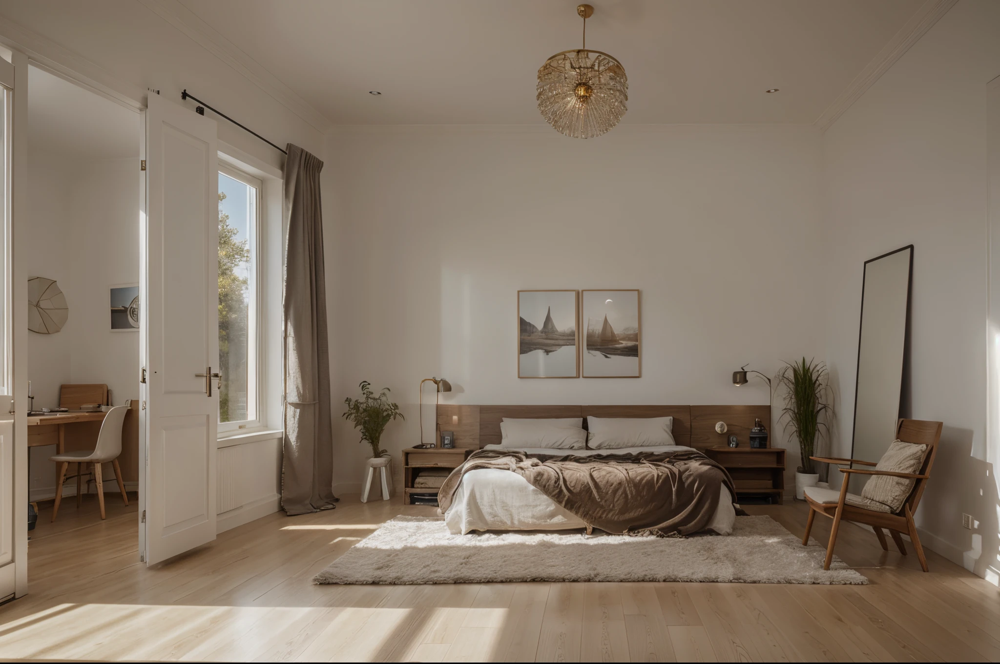 Nordic style,Space design,soft sun light,tmasterpiece,Works of masters,A high resolution,8K