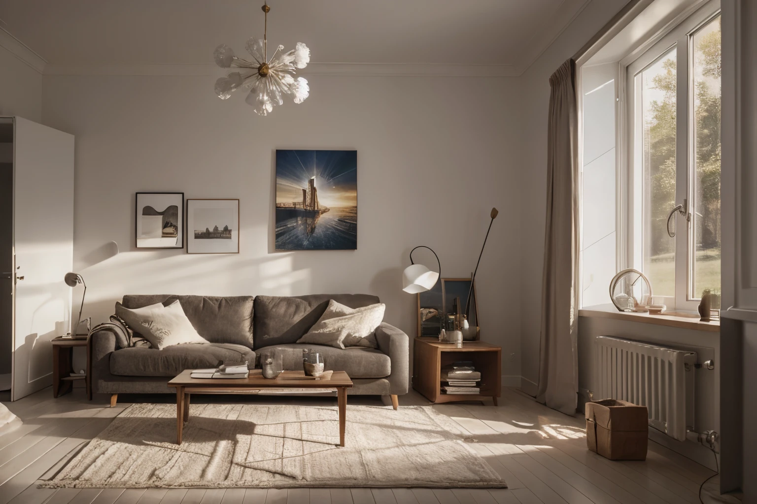 Nordic style，Space design，soft sun light，tmasterpiece，Works of masters，A high resolution，8K