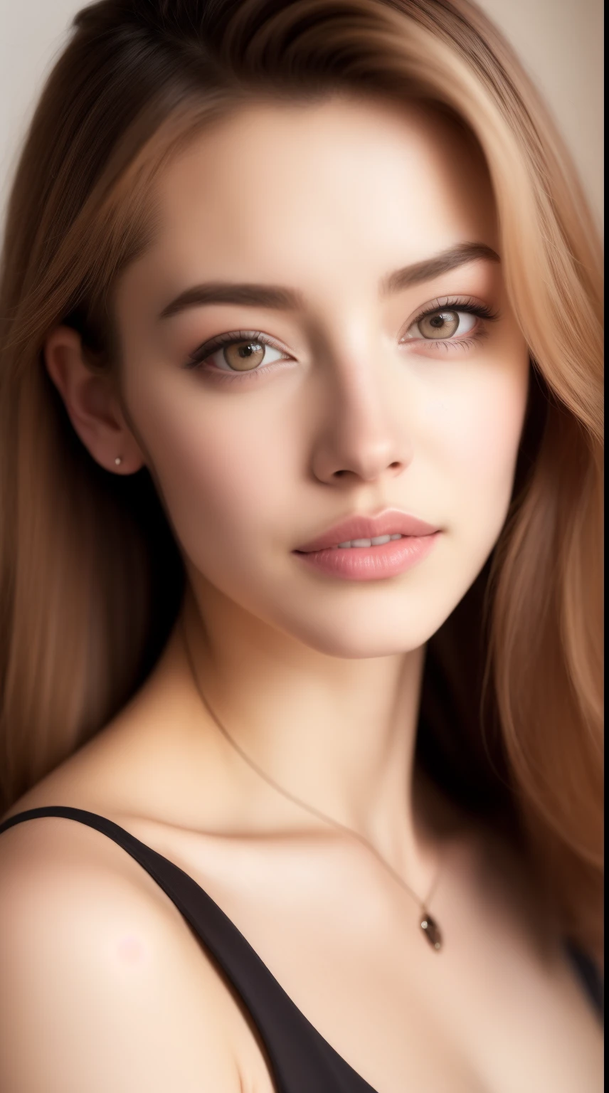 fashion model 25 years old [[[a closeup]], [[[coll]], [shoulder]], perfect  eyes, perfect irises, Perfect lips, perfect teeth, flawless skin, soft front light, Glow, HDR, (soft colours:1.2)、(medium breasts1:1.6)