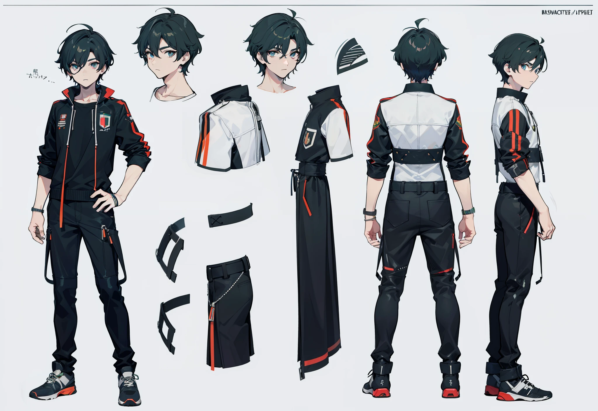 1boy, Italian boy, reference sheet, character design, front angle, side angle, rear angle, dynamicposes, (tmasterpiece:1.2), (best qualtiy:1.3), Matte clothing, Sporty style,minimalistic aesthetics, CasualClothing,(greene eyes),(short detailed hair),(with long bangs),(whaite hair),(paleskin),