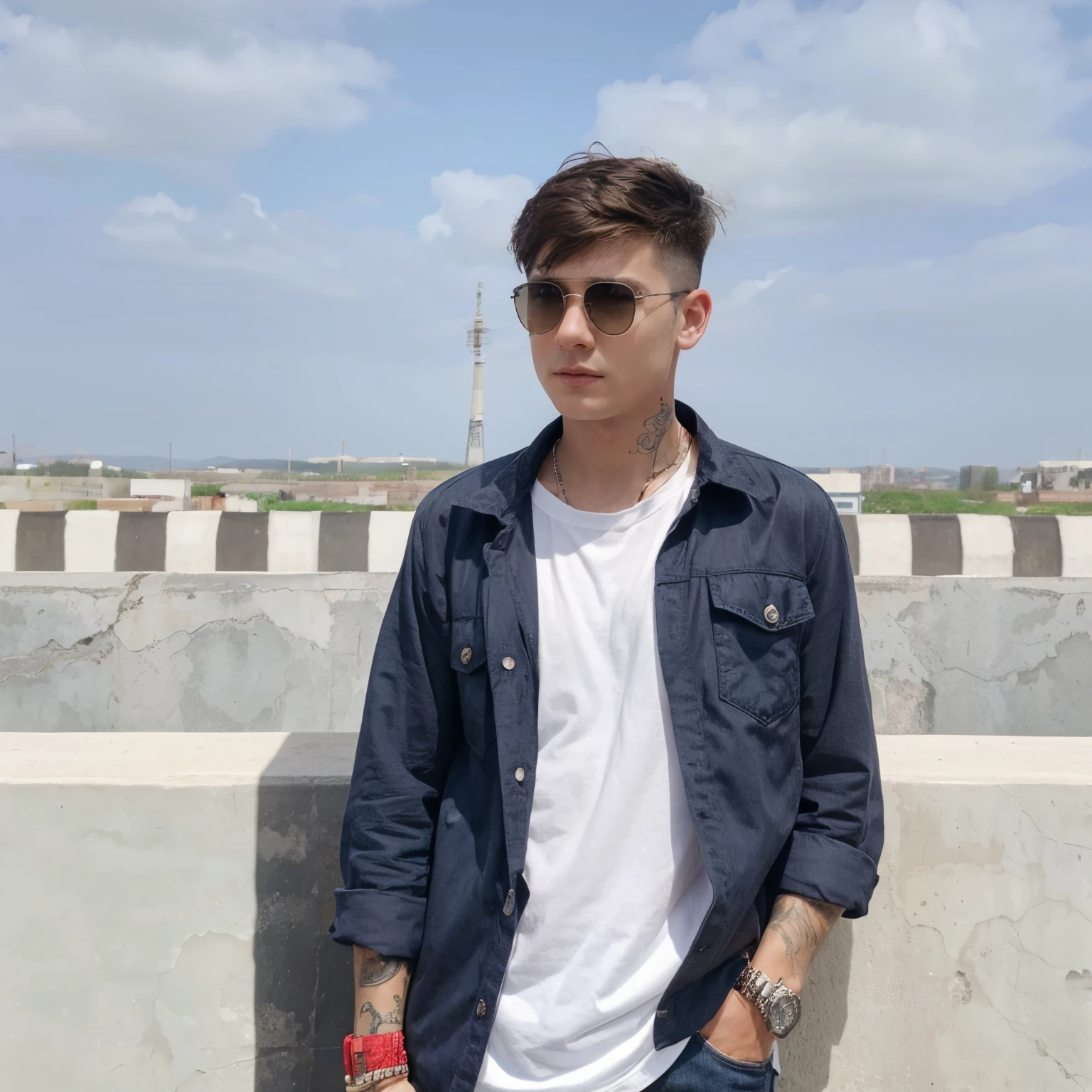 Boy with realistic face and epic outfit with beakgrund