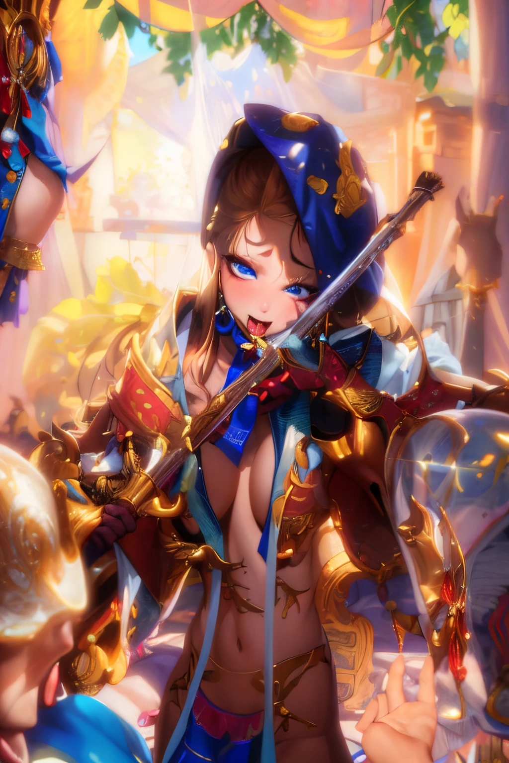 (best quality,4k,highres,masterpiece:1.2),ultra-detailed,realistic,portrait,classical art,fine brushwork,beautiful,sexy,aesthetic,bedroom background,curtains,soft lighting,gorgeous colors,naked,unclothed,remove clothes,smooth and flawless white skin,big breasts,voluptuous,body shape,erotic,provocative,alluring,sensual charm,pleasure,bold attitude,expressive (ahegao face),seductive gaze,intense emotion,desire,temptation.