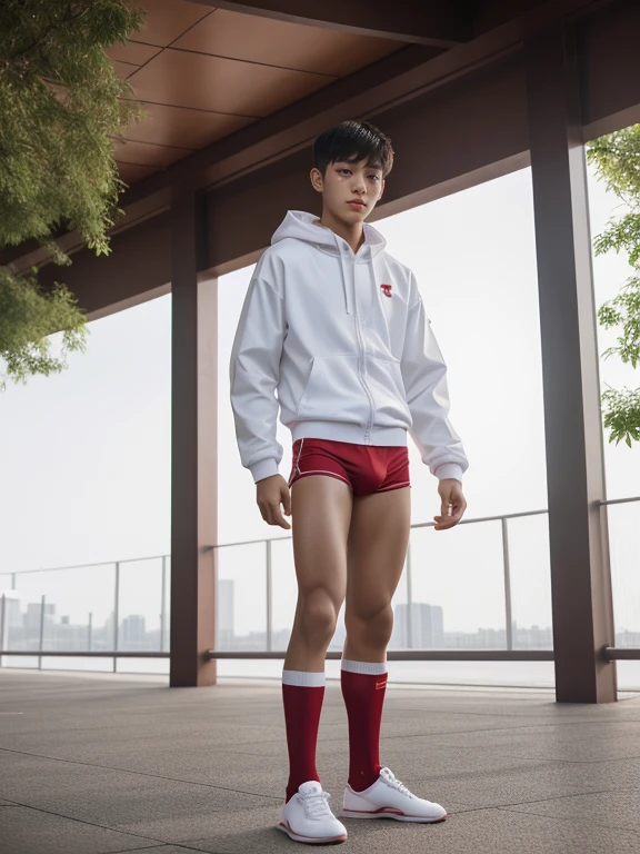  teenagers ,  young , light-skin , wearing an dark red sexy underwear, tmasterpiece，k hd，the feet，Transparent sports vest，semi transparent，black long socks，The barefoot , red colour , handsome and cute , extreme cute boy , white skin , dark red underwear boxers shorts , extremely tall and cute boy ,oppa model , handsome model , full body , dark red boxers underwears short shorts , black socks , white light-skin , Chinese model , young boy , white skin , handsome and extremely cute , red boxers underwear shorts , long black socks , handsome model , at the park , jogging , model oppa , long legs , jogging , running , high knee black socks ,black  long socks , stand up , extremely tall , extremely high , red underwears , red sports underwear , long black socks , clean and white legs , Chinese model , extremely long legs , looking at the camera , clean and white thigh , heavy bulge , kid face , baby face , wearing jacket , red underwears boxers , light and white skin , Chinese model
