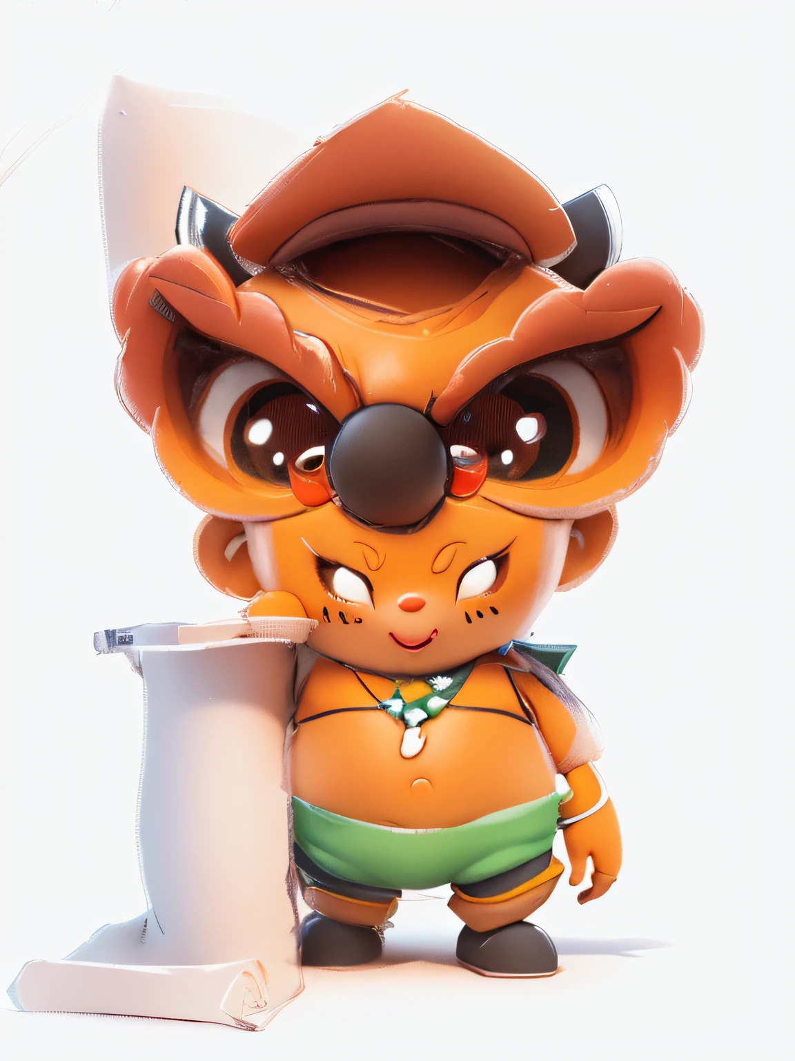 cartoon character drawing, old sketch, Cute core inspired by CHAMBA, high high quality,A cute little character in light 3D,frontage
