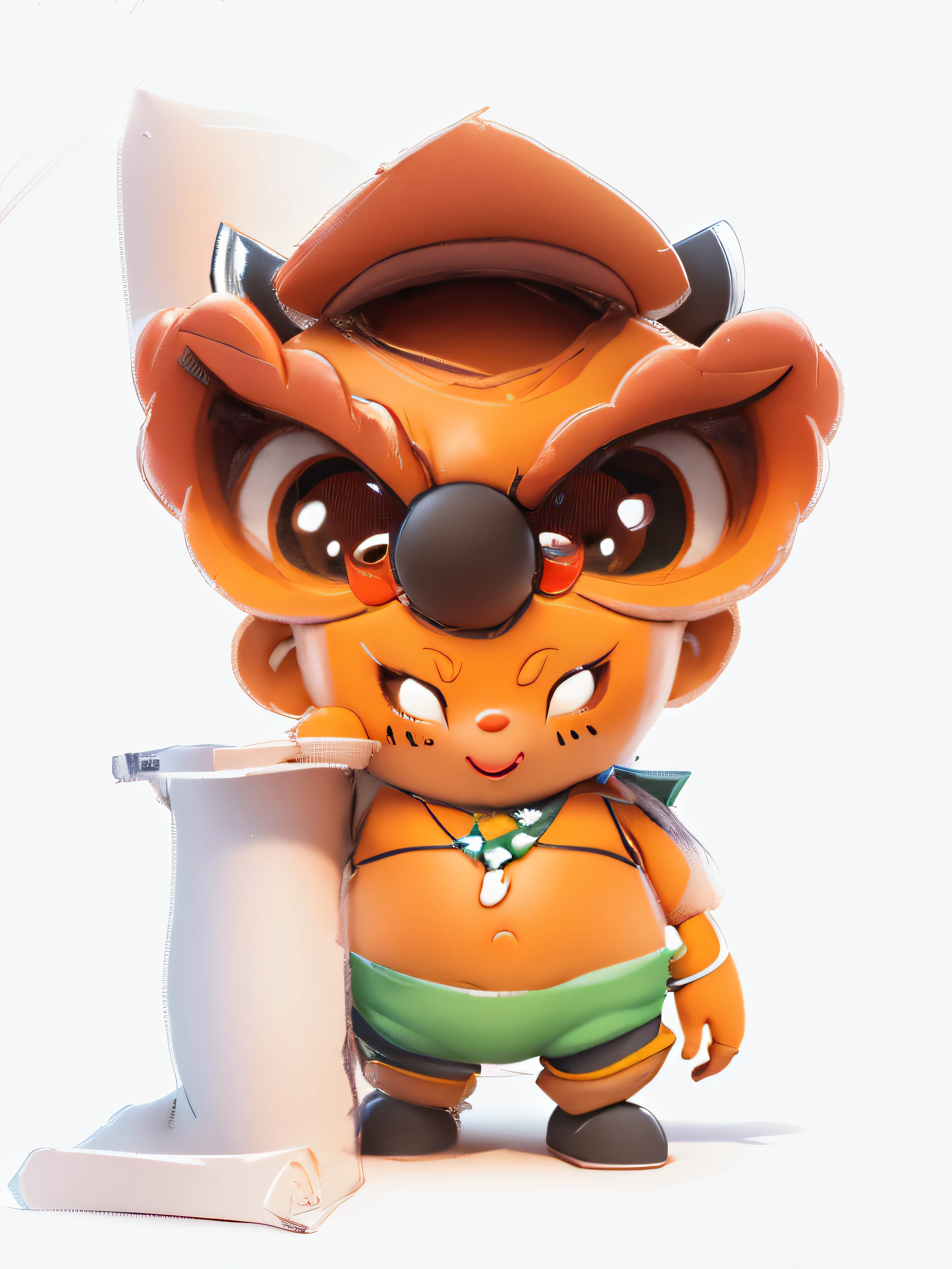cartoon character drawing, old sketch, Cute core inspired by CHAMBA,  high high quality，A cute little character in light 3D，frontage
