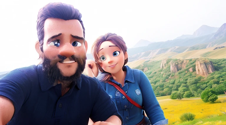 Lovely couple high quality background 3d