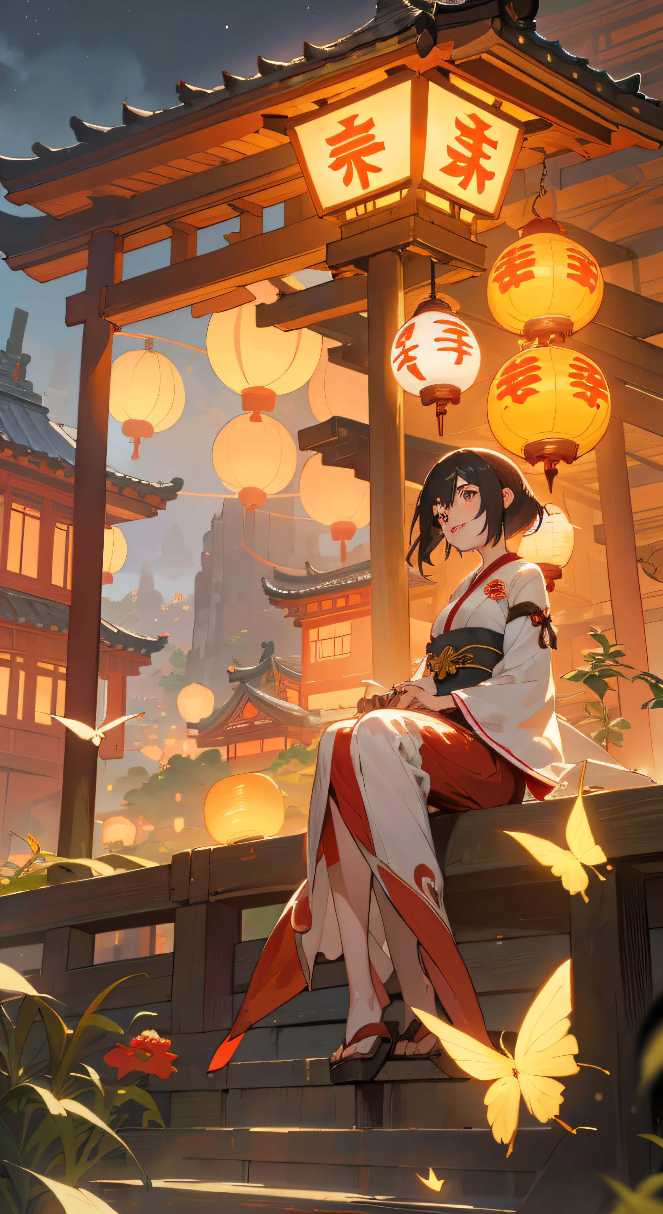 sitting on a bench，Anime girl with lantern on background, palace ， A girl in Hanfu, Guviz-style artwork, girl under lantern, Artgerm and Atey Ghailan, guweiz on pixiv artstation, Digital anime illustration, Anime style illustration, guweiz on artstation pixiv, Artie Guerin 8K painting of a woman sitting on a pier with a lantern, girl under lantern, author：heroes, Alphonse Mucha and Rose Drews, Anime beautiful peaceful scene, guweiz, beautiful anime art, beautiful anime artwork, ross tran. scenery background, Guviz-style artwork, beautiful anime scenes, Japanese anime fantasy illustrations, The light gives off a warm glow，There are lanterns floating everywhere, Anime beautiful peaceful scene, Japan Art Style, ross tran. scenery background, beautiful anime scenes, author：heroes, First God, Anime art wallpaper 4k, Anime art wallpaper 4k, Japanese anime fantasy illustrations, beautiful anime artwork, Anime art wallpaper 8 K, anime backgrounds, anime fantasy artwork guweiz style artwork, palace ， A girl in Hanfu, guweiz, Alphonse Mucha and Rose Drews, author：heroes, Belle peinture de personnage, Popular topics on cgstation, Guys, guweiz on pixiv artstation, Anime girl sitting on a ledge in front of a big lantern, girl under lantern, guweiz, Hanayama Minamata, Guviz style artwork, 🌺 Computer Graphics Association, A masterpiece by Guwitz, anime lighting, Shen Haicheng, rossdraws global illumination, Artgerm and Atey Ghailan, by Shitao, Glow-in-the-dark photos of Chinese temples in video games, Dream Chinatown, Lanterns at night, floating chinese lampoons, Rosla global lighting, ross tran. scenery background, lanterns, Chinese Dreamland, 🌺 Computer Graphics Association, inspired by Andreas Rocha, [ CG social dynamics ]!!, author：heroes, Inspired by Liam Wong, author：Shitao Mid-Autumn Festival，Moon cake， Auspicious clouds, Red lanterns, Exquisite ancient Chinese architecture, , Ribbon vector line drawing, Yellow、Red and dark blue tones, abstract pictures, ultra-realistic realism, Clear background trends, Clear contour light, rim-light, like a dream, Dappled light, flatillustration,Disney  style, 8K, --with 9:16 --q 2 --two two 5