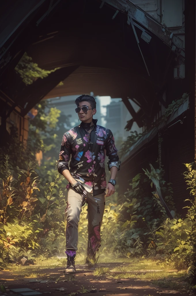 Cyberpunk good looking handsome boy and 8k ultra realistic . Realistic face HD quality