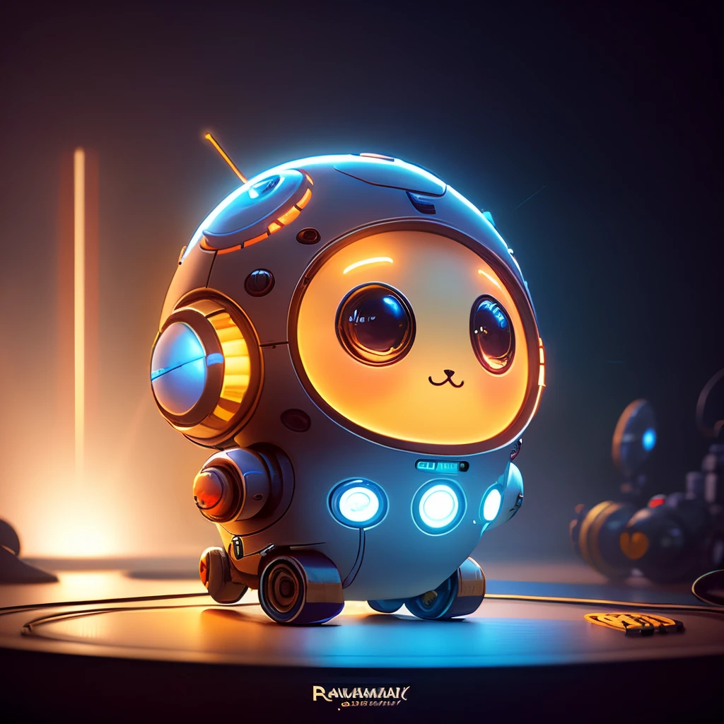 Very cute little robot, round and cute, with some musical elements, love music, on a glowing stage, very beautiful colors, super detailed, super realistic, natural lighting, octane rendering, art station trends, sharp focus, studio photos, intricate details, highly detailed, by Greg Rukowski