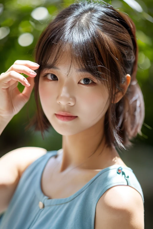 Close-up of a woman wearing a pink dress posing for a photo, Young and cute Korean face, Soft portrait shooting 8 K, beautiful young korean woman, Portrait of a Korean female idol, Beautiful and delicate face, Cute and delicate face, Cute and delicate face of girl, beautiful Japanese girl face, beautiful Korean women, gorgeous young korean woman, Young cute asian face