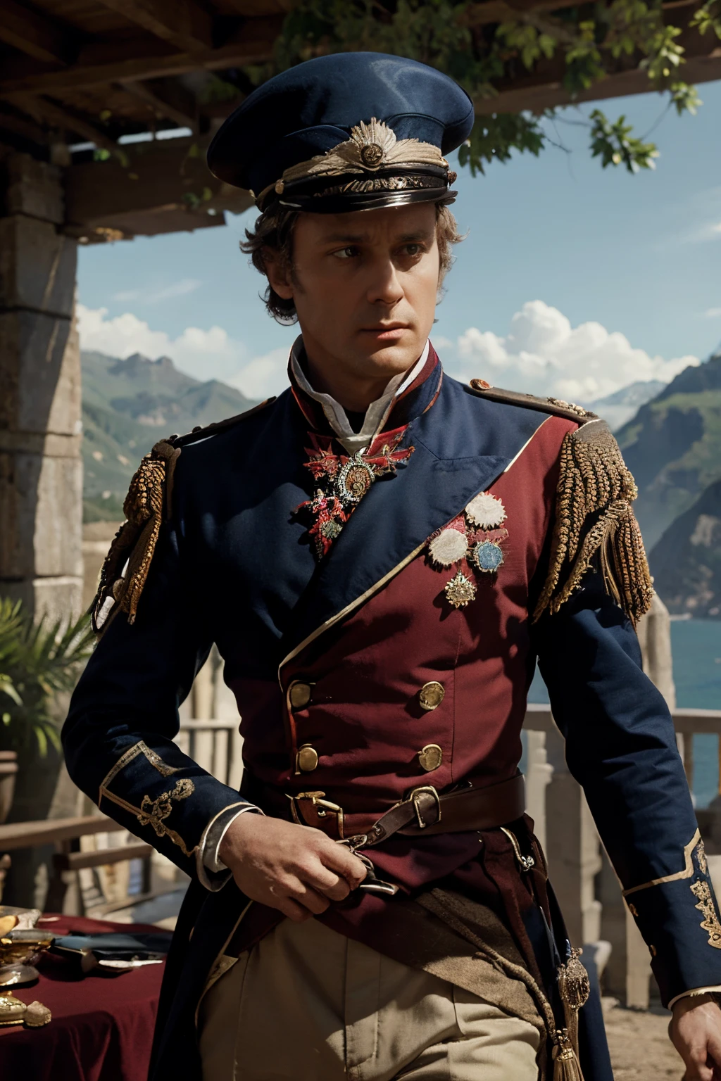 Craft a vividly colorful, hyperrealistic, cinematic, 8k narrative depicting how Napoleon's empire expands and evolves as his widowed sisters navigate the challenges of leadership, ensuring the continuation of his legacy.