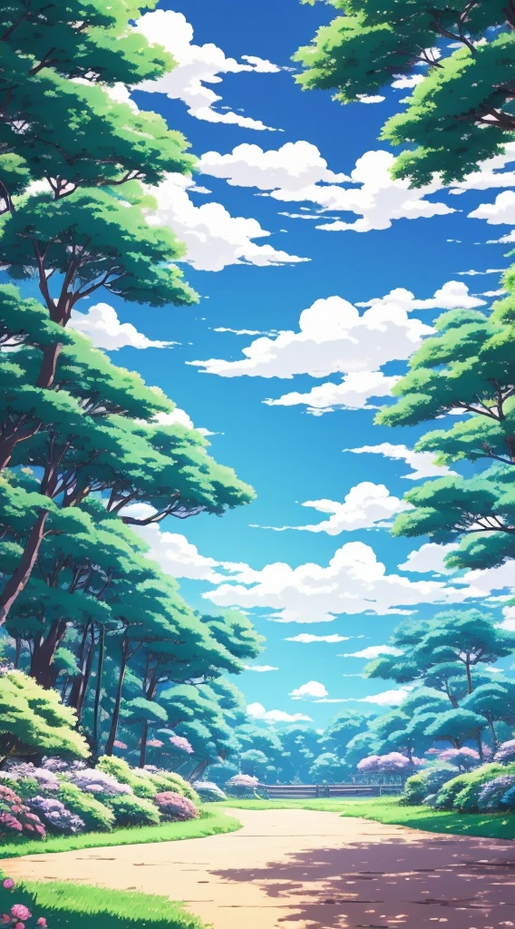 Studio Ghibli aesthetic scenery background wallpaper, sky, nature, magical, anime, cartoon, forest