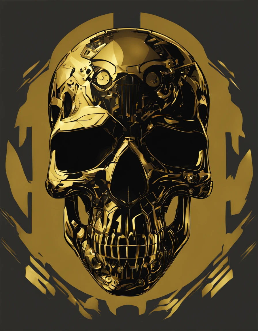 A closeup of a yellow and black face with two faces, 3 skulls, three skulls, symmetrical cut sticker, golden-faced Maori tattoos, symmetrical sticker design, three heads one body, CSGO team sticker, giant gold head statue ruins, skulls, minimalist sticker, not two heads, heads, many heads, high resolution printing: 1 cmyk: 1, logo ((logo)) paul rand, by paul hand