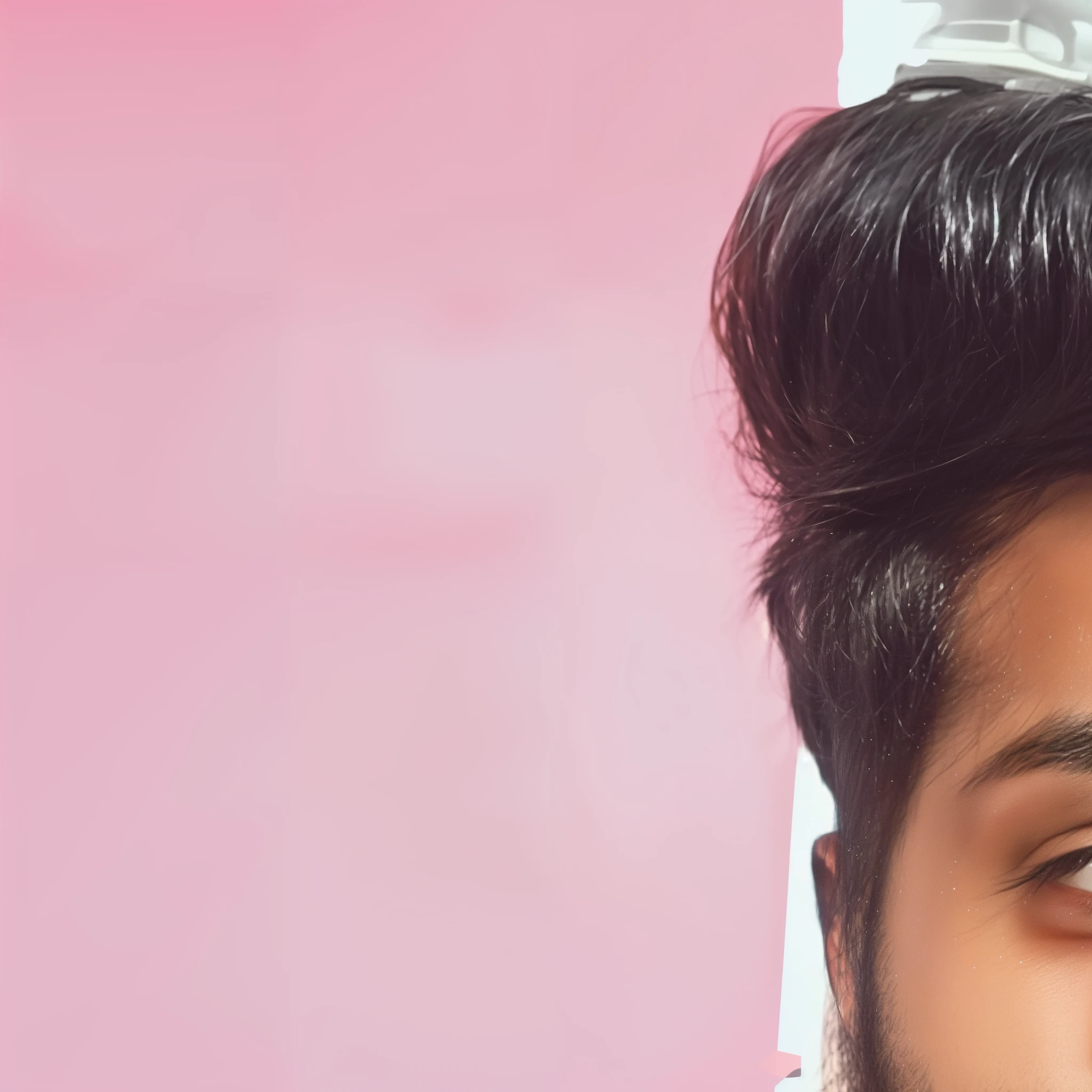 there is a man with a beard and a black shirt, without beard, with accurate face, jayison devadas, 8k selfie photograph, front profile!!!!, very very low quality picture, good looking face, without helmet, harsh good looking face, vinayak, inspired by Saurabh Jethani, taken with sony alpha 9, without beard and mustache