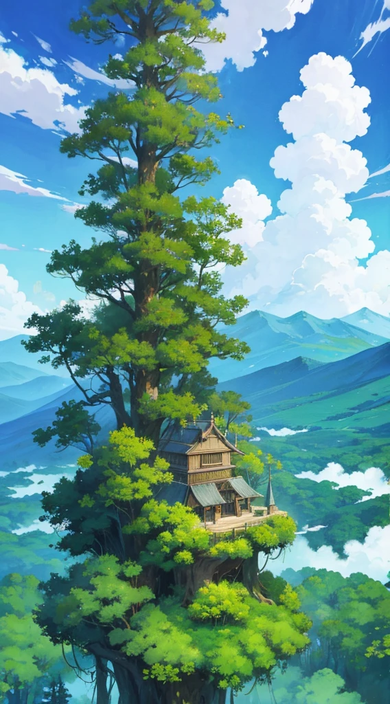 Studio Ghibli aesthetic scenery background wallpaper, sky, nature, magical, anime, cartoon, forest, night
