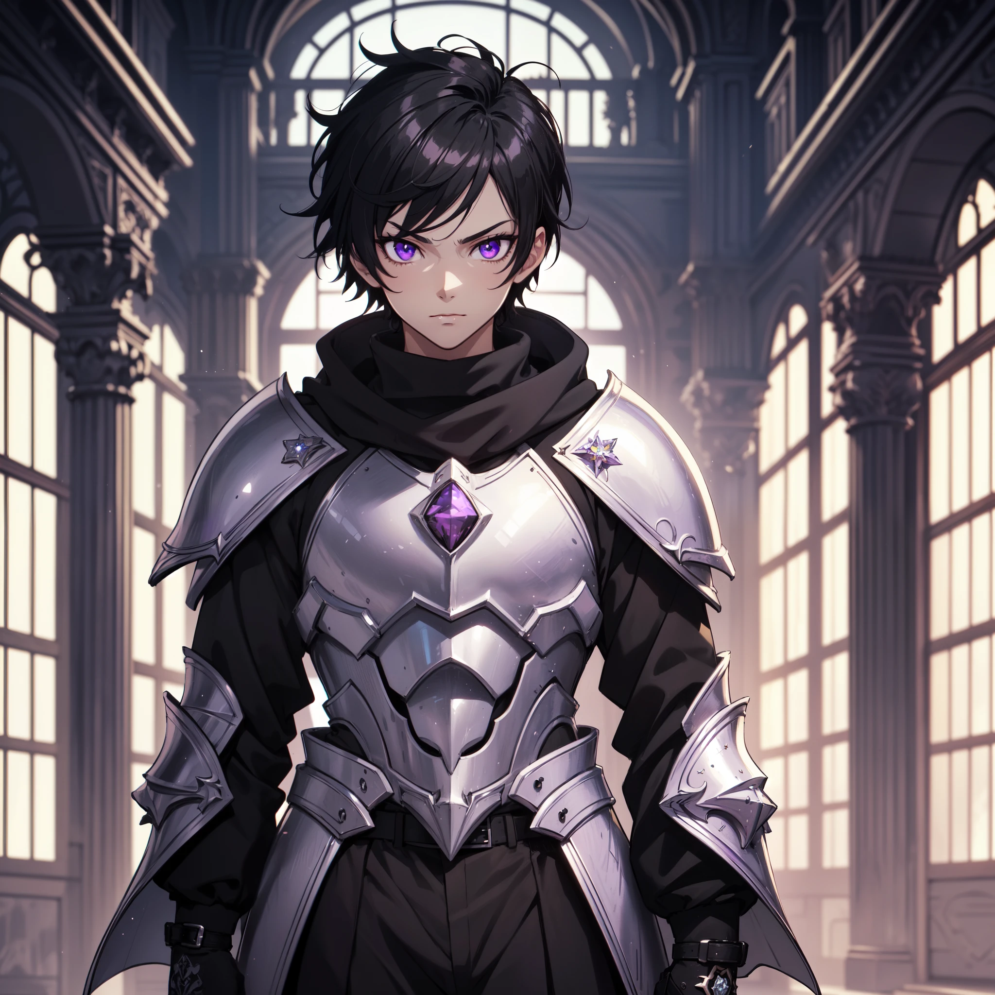 128K Ultra High Definition,
128K Ultra High Quality,
128K Ultra High Resolution,
Best Definition,
Best Quality,
Best Resolution,
Perfectly Detailed,
Perfectly Designed,
Extremely Detailed,
Extremely Designed,
Hyper Detailed,
Hyper Definition,
Hyper Quality,
Hyper Resolution,
Masterpiece,
(((Anime))),
Body Shot,
(((Boy))),
Handsome,
Muscular Body,
(((Black Short Hair))),
(((Purple Eyes))),
(((Hyper Detailed & Perfectly Designed With Ultra High Quality Diamond Warlord Armor))),
(((Inside Of Medieval Royal Palace Background Scenery))),