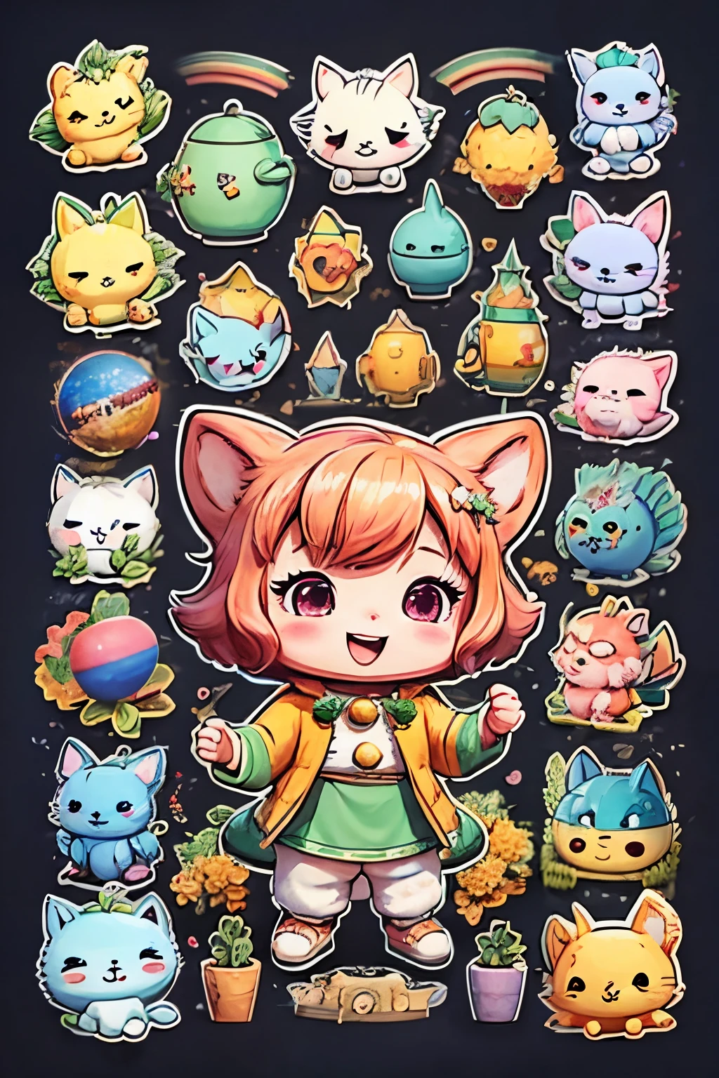 digitalart、Dance of the Spirits、Yuru Chara Style、Laugh、Wearing a bell
