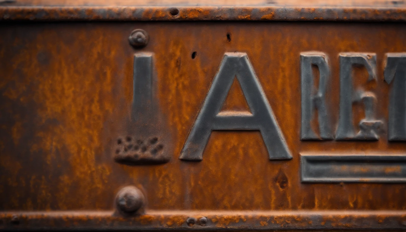 A close-up shot of a danger sign covered in rust and corrosion, with the deteriorating metal adding to the sense of danger and decay, creating a visually textured and worn image.
