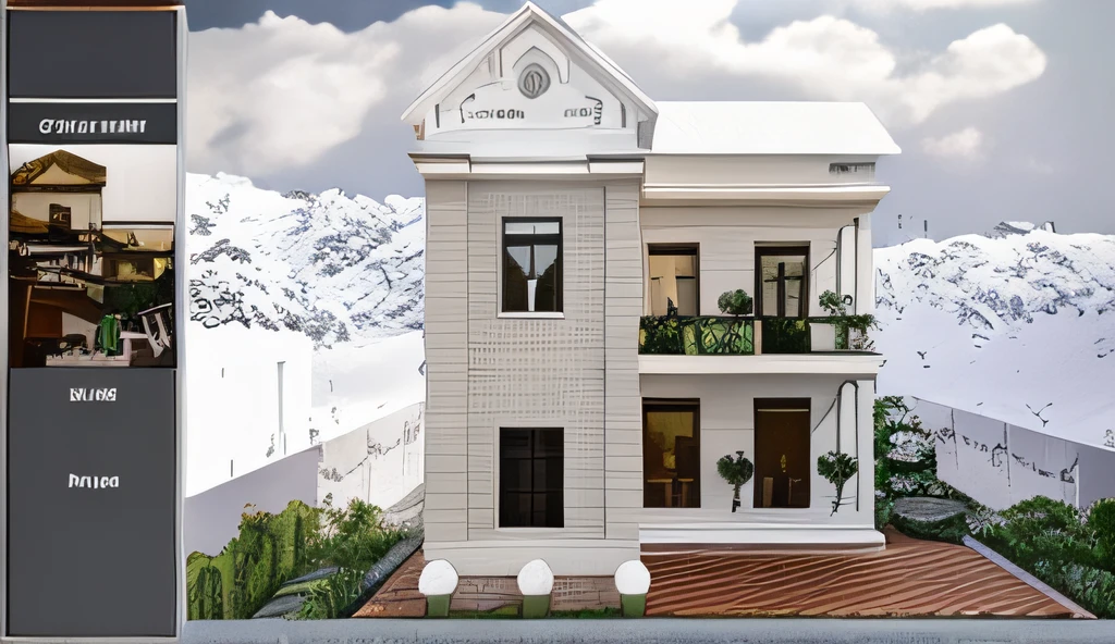 arafed image of a model of a house with a car parked in front of it, frontview, 3 d vray render, villa, front elevation view, vray beautiful, lumion render, inter dimensional villa, vray render, render vray, photorealistic -20, vue 3d render, lumion, lumion rendering