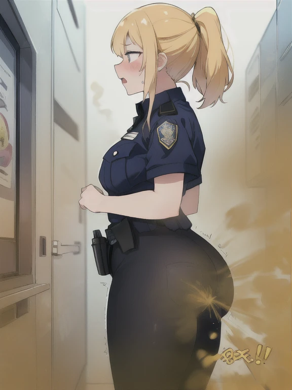 ((velocity)),Yellow smoke,Attacked by farts, (((Women police))),velocity,(Yellow smoke is rising),i'i'i'i'i'i'street)),((One Woman)),((A girl smells a fart and gets scared)),(masterpiece:1.2、top-quality)、(the Extremely Detailed CG Unity 8K Wallpapers、ultra-detailliert、Best Shadows)、(细致背景)、(The best lighting、extremely delicate and beautiful)、depth of fields、1girl in、独奏、upward looking gaze、closed her eyes,Women police,Ephemeral,,(ponytail),()),((((Girl is surprised when she smells the bad smell of farts)))),outfit like a police,((((profile facing diagonally)))),((i'I opened my mouth in surprise....)),((Look up)),((Scared look)),((massive fart)),((fart text))
