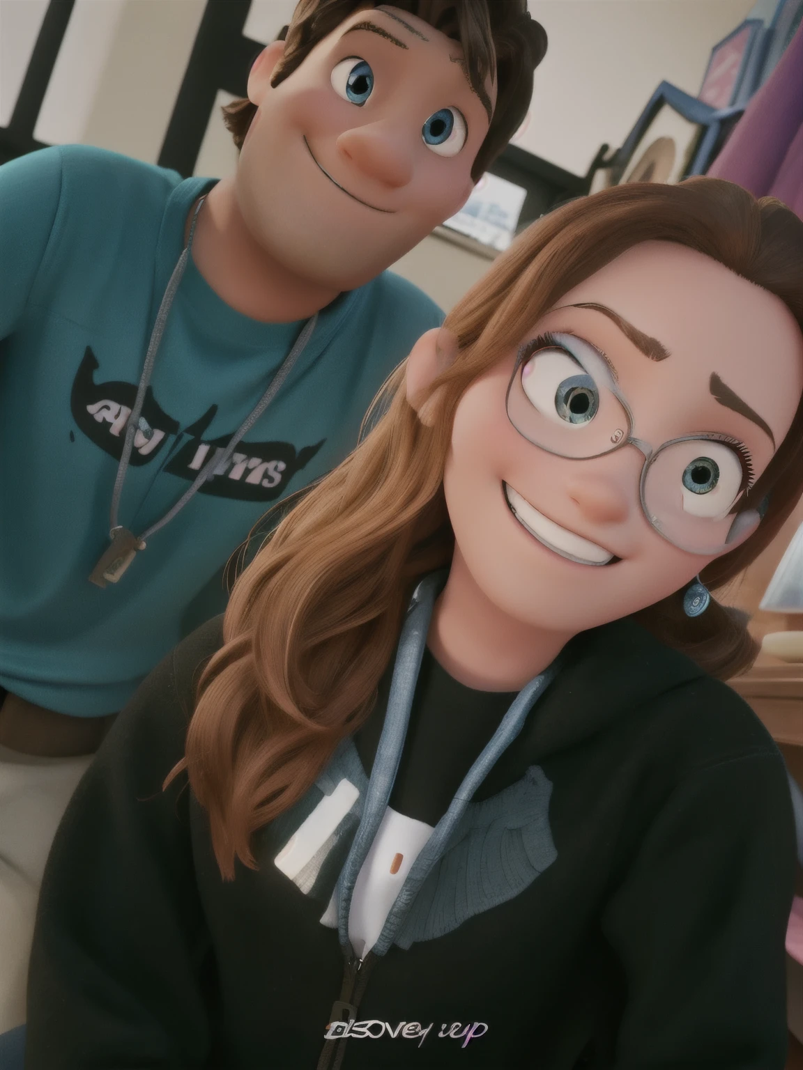 Couple disney pixar 3d image