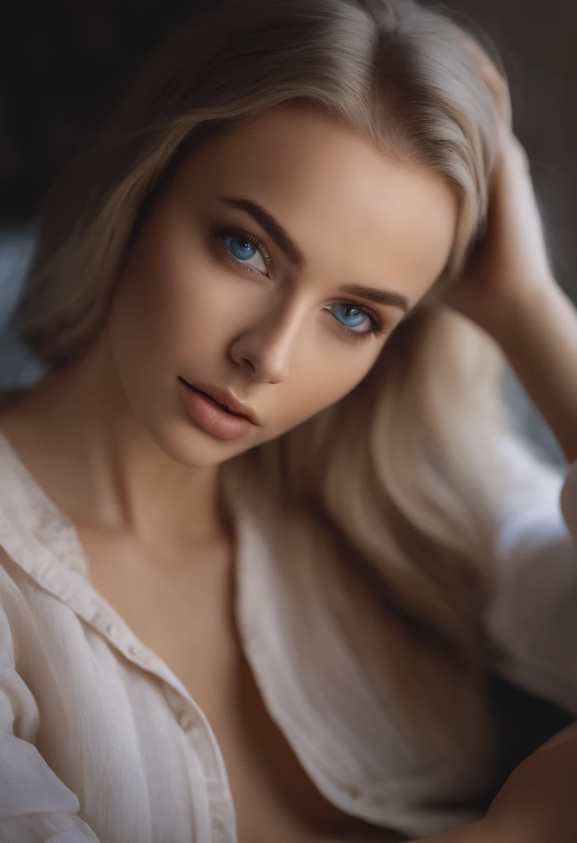 beautiful detailed woman, 36DD breasts, perfect nipples, intricate skin texture, nude photoshoot, blue eyes, blonde hair, hot, sexy, (best quality,4k,8k,highres,masterpiece:1.2),ultra-detailed,(realistic,photorealistic,photo-realistic:1.37),studio lighting,ultra-fine painting,sharp focus,physically-based rendering,extreme detail description,professional,vivid colors,bokeh,portrait