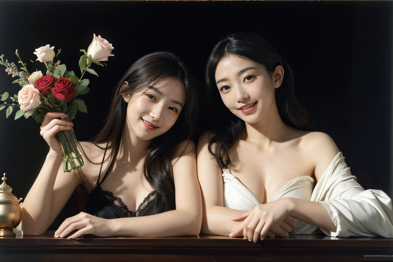 12 zodiac signs,quantum mechanics、Math、Astronomical machinery、astronault、Roses in a vase、fruits、,Colossal tits,A smile、Ancient Greek costumes、Paintings by Sandro Botticelli。Costume with stretched shoulders,huge smile,Chiaroscuro of Caravaggio,Cute smile, Expression of ecstasy,A sexy,Cute smile,Smile with joy,A smile,,Sweet and seductive appearance.、Caravaggio's paintings、Chiaroscuro of Caravaggio、Hair disheveled in the wind,Two women frolicking,Cute smile, Expression of ecstasy