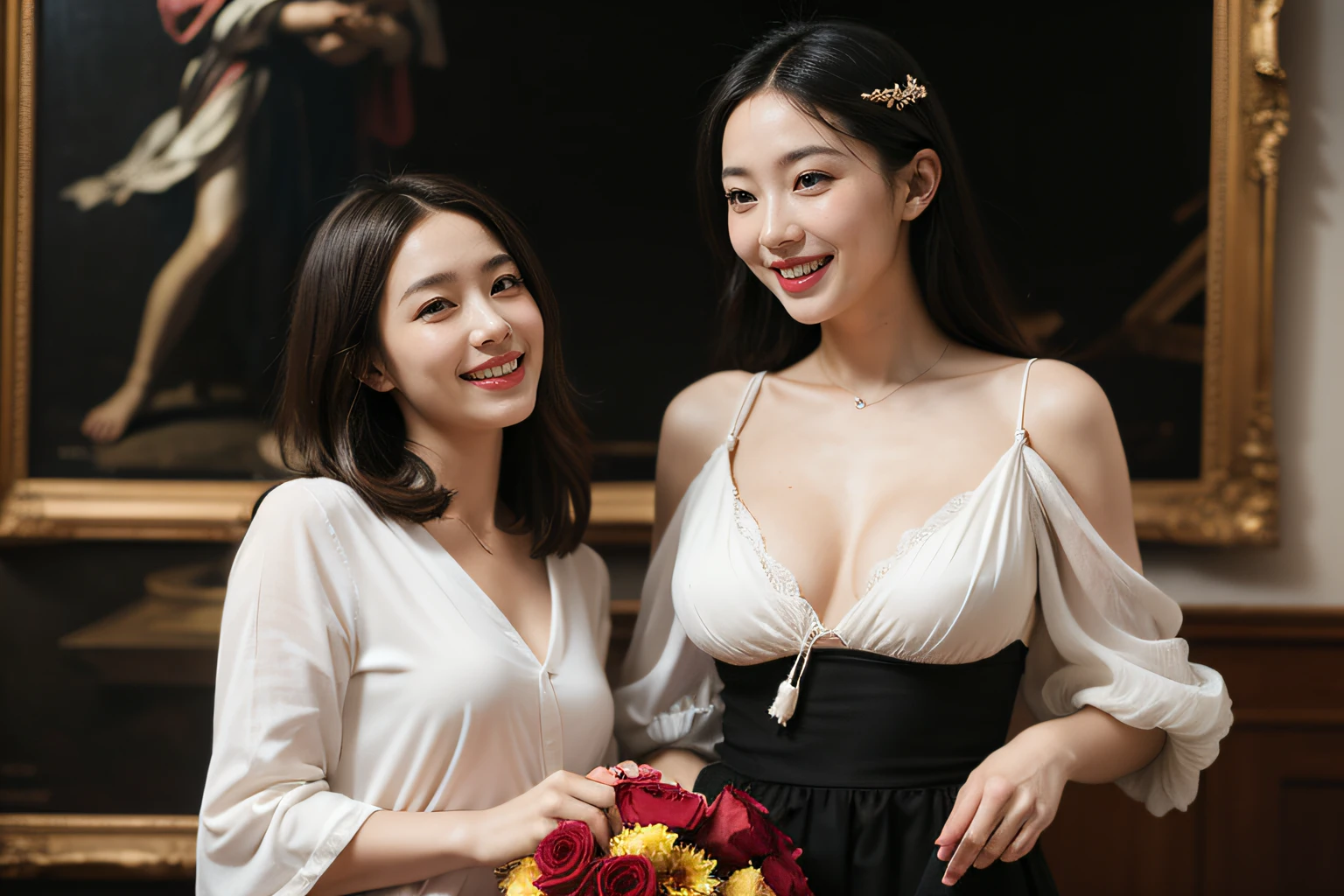 12 zodiac signs,quantum mechanics、Math、Astronomical machinery、astronault、Roses in a vase、fruits、,Colossal tits,A smile、Ancient Greek costumes、Paintings by Sandro Botticelli。Costume with stretched shoulders,huge smile,Chiaroscuro of Caravaggio,Cute smile, Expression of ecstasy,A sexy,Cute smile,Smile with joy,A smile,,Sweet and seductive appearance.、Chiaroscuro of Caravaggio、Hair disheveled in the wind,Two women frolicking,Cute smile, Expression of ecstasy