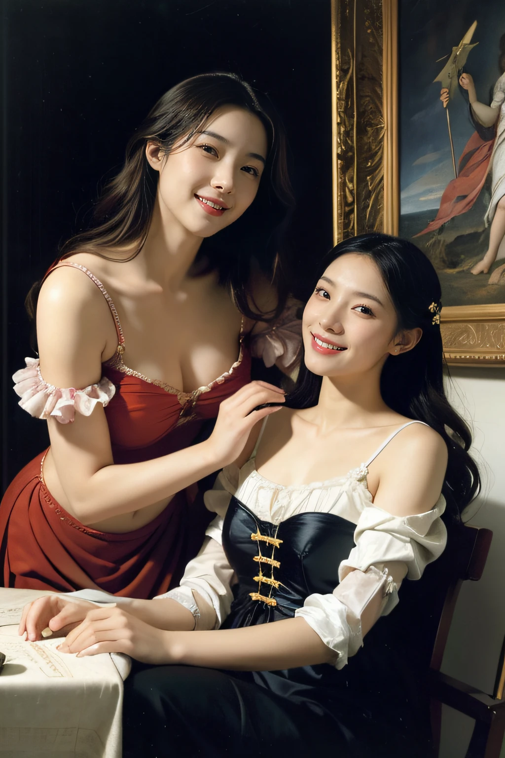 12 zodiac signs,quantum mechanics、Math、Astronomical machinery、astronault、Roses in a vase、fruits、,Colossal tits,A smile、Ancient Greek costumes、Paintings by Sandro Botticelli。Costume with stretched shoulders,huge smile,Chiaroscuro of Caravaggio,Cute smile, Expression of ecstasy,A sexy,Cute smile,Smile with joy,A smile,,Sweet and seductive appearance.、Chiaroscuro of Caravaggio、Hair disheveled in the wind,Two women frolicking,Cute smile, Expression of ecstasy,Sweet and seductive appearance
