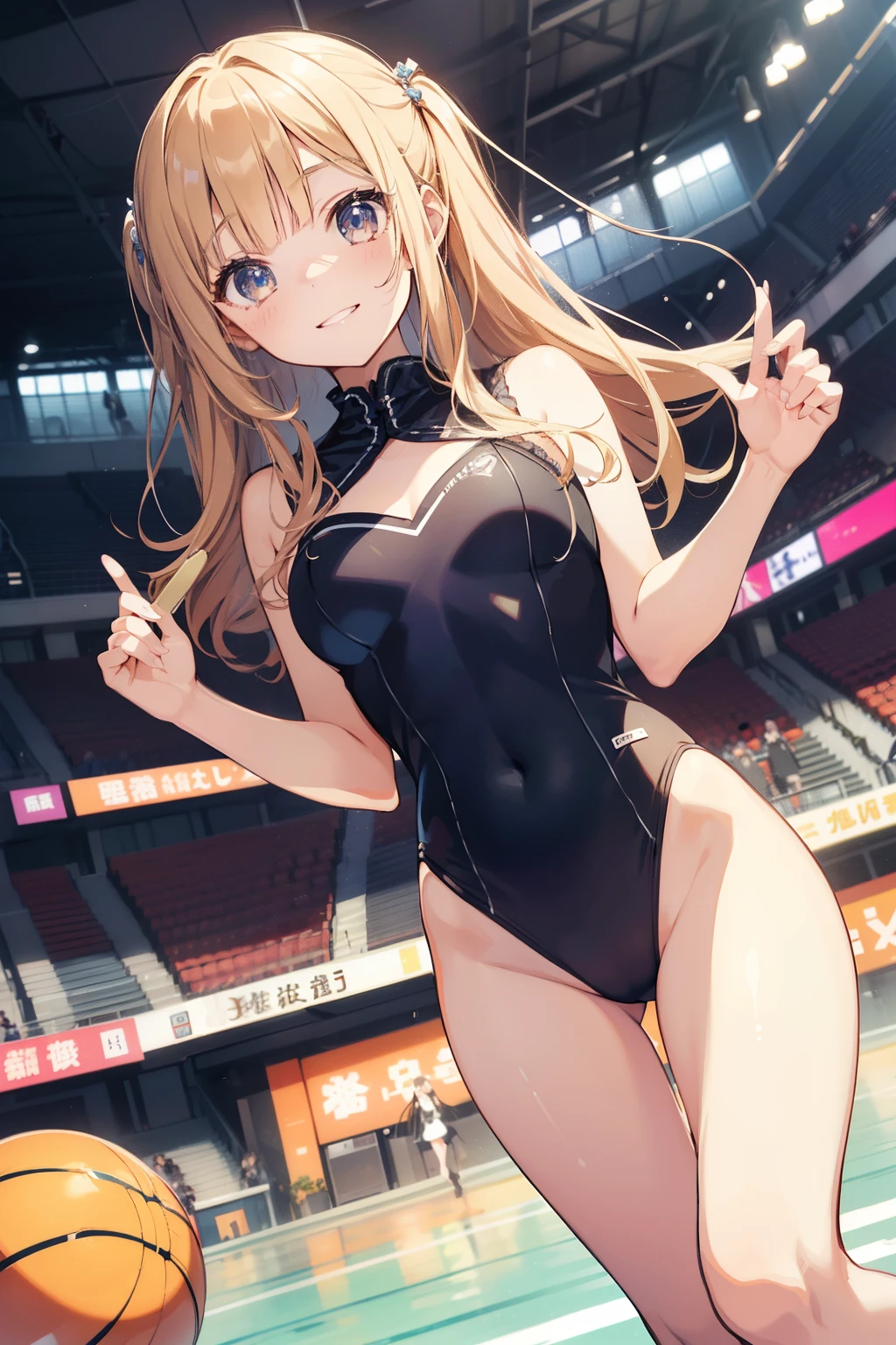 ((2D beautiful girl、top-quality、Perfect Finger 1.1、Perfect Anatomy 1.1、Dress perfectly、Beautiful illustration))、cute petit girl、(transform sequence)、((Leotard))、14years、a junior high school student、Fractal Art、baby-face、((stright long hair))、beatiful detailed eyes、Show your teeth and smile、glad、Full Body Display、(1 persons)、(cheer girl)、quiet dance school、The costume is brightly colored、