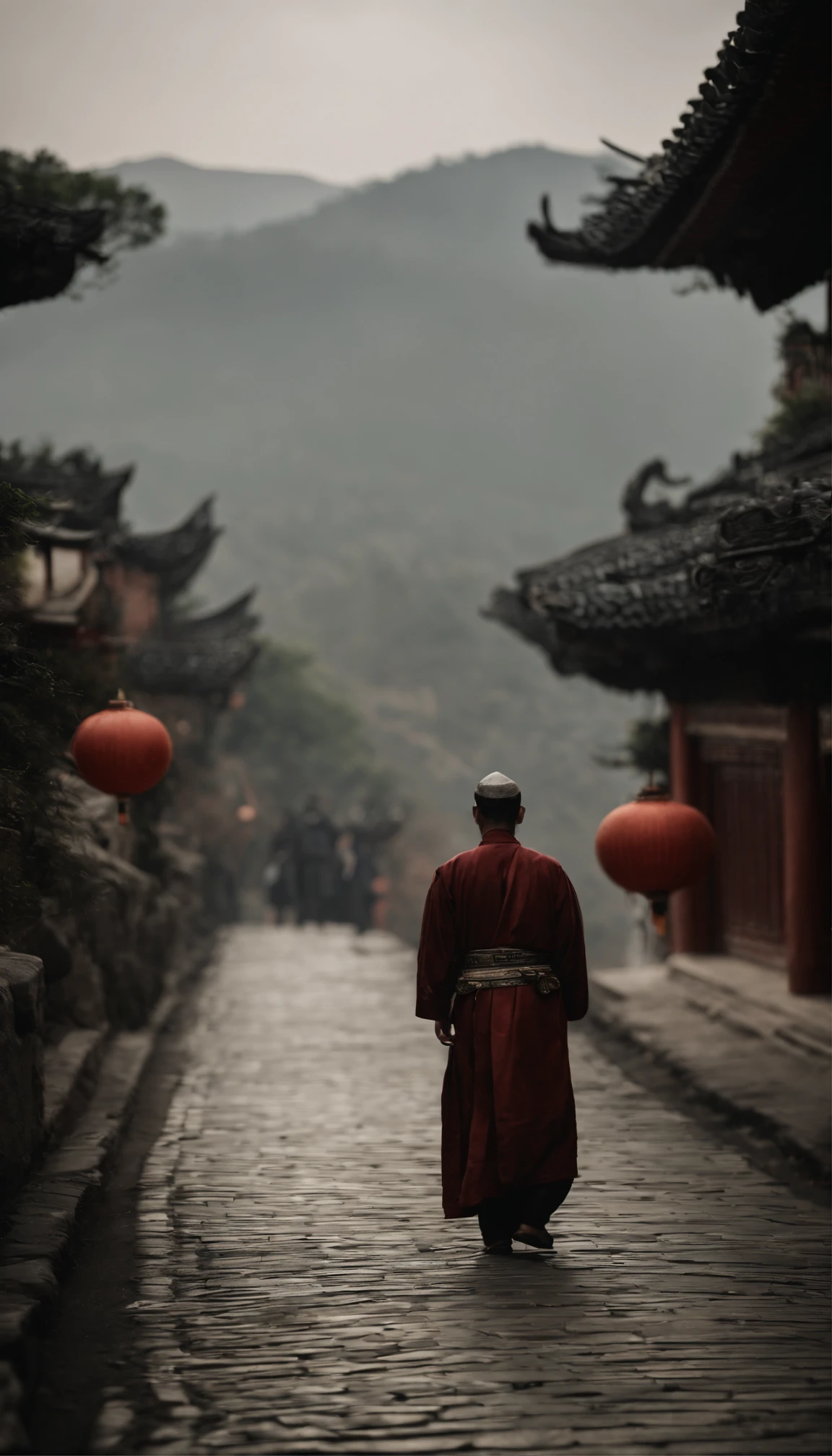 ancient wind,One guy,Lateral face,Tang Dao,Brocade Yiwei,flagstone road