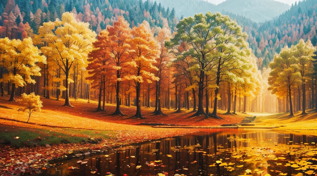 stately，stillness，Psychedelic forest，magnifica，Greatly improve picture quality，Upscale resolution，Masterful composition，Excellent scene design