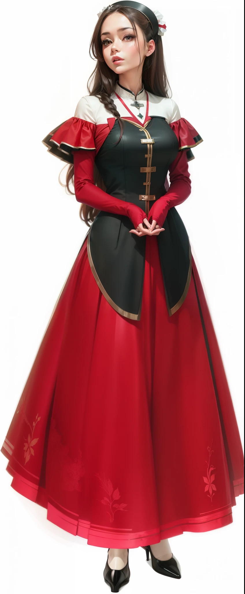 Works of masters,best images quality,nurse woman,student clothes,over knee socks,high-heels,Raised sexy,plum,Lace
