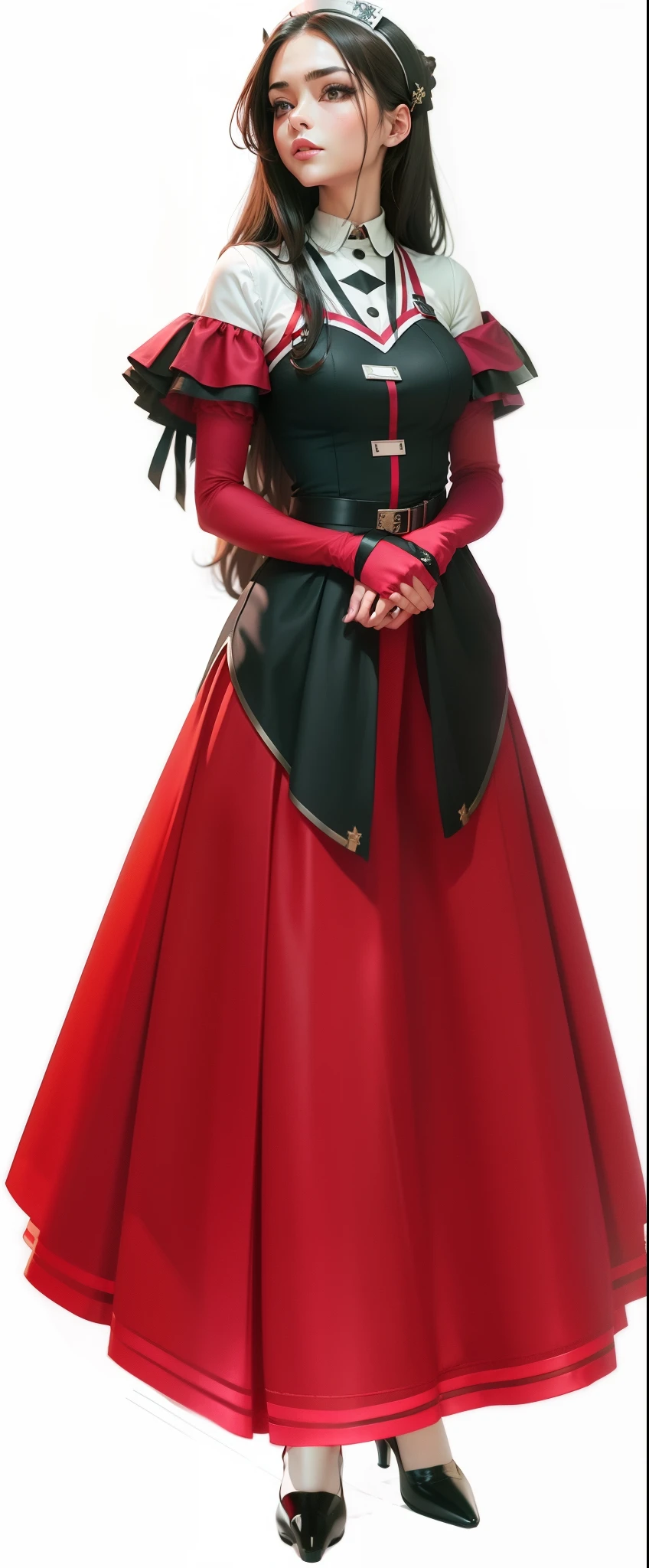 Works of masters,best images quality,nurse woman,student clothes,over knee socks,high-heels,Raised sexy,plum,Lace