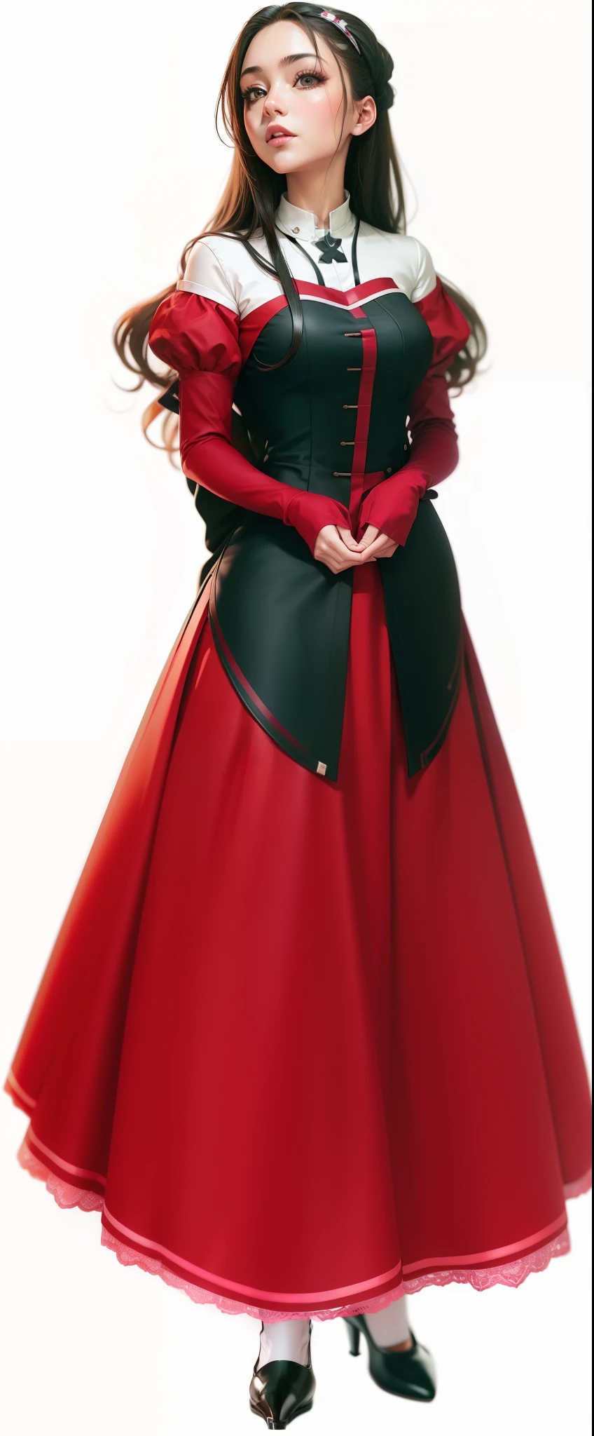 Works of masters,best images quality,nurse woman,student clothes,over knee socks,high-heels,Raised sexy,plum,Lace