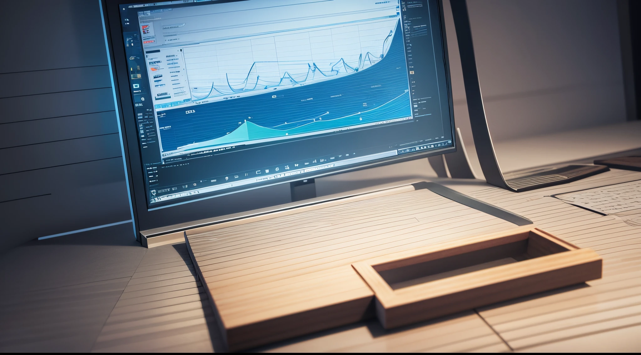 Engaging 3D visualization featuring stunning graphs、glinting